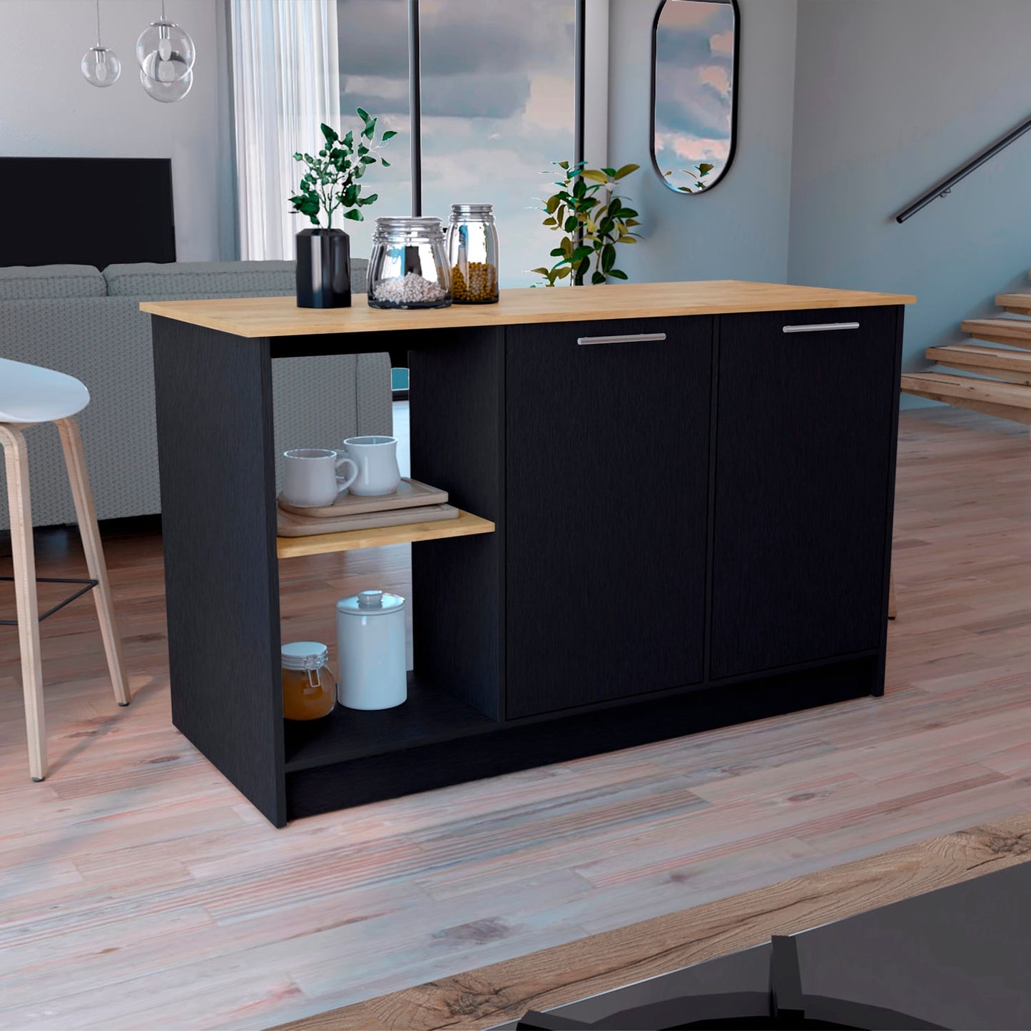 Isla De Cocina Juniper 90 X 150 Rta Wengue Macadamia