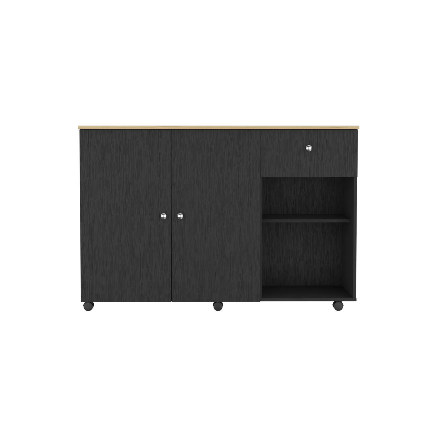 Isla De Cocina Movil 92 X 126 Rta Wengue Macadamia