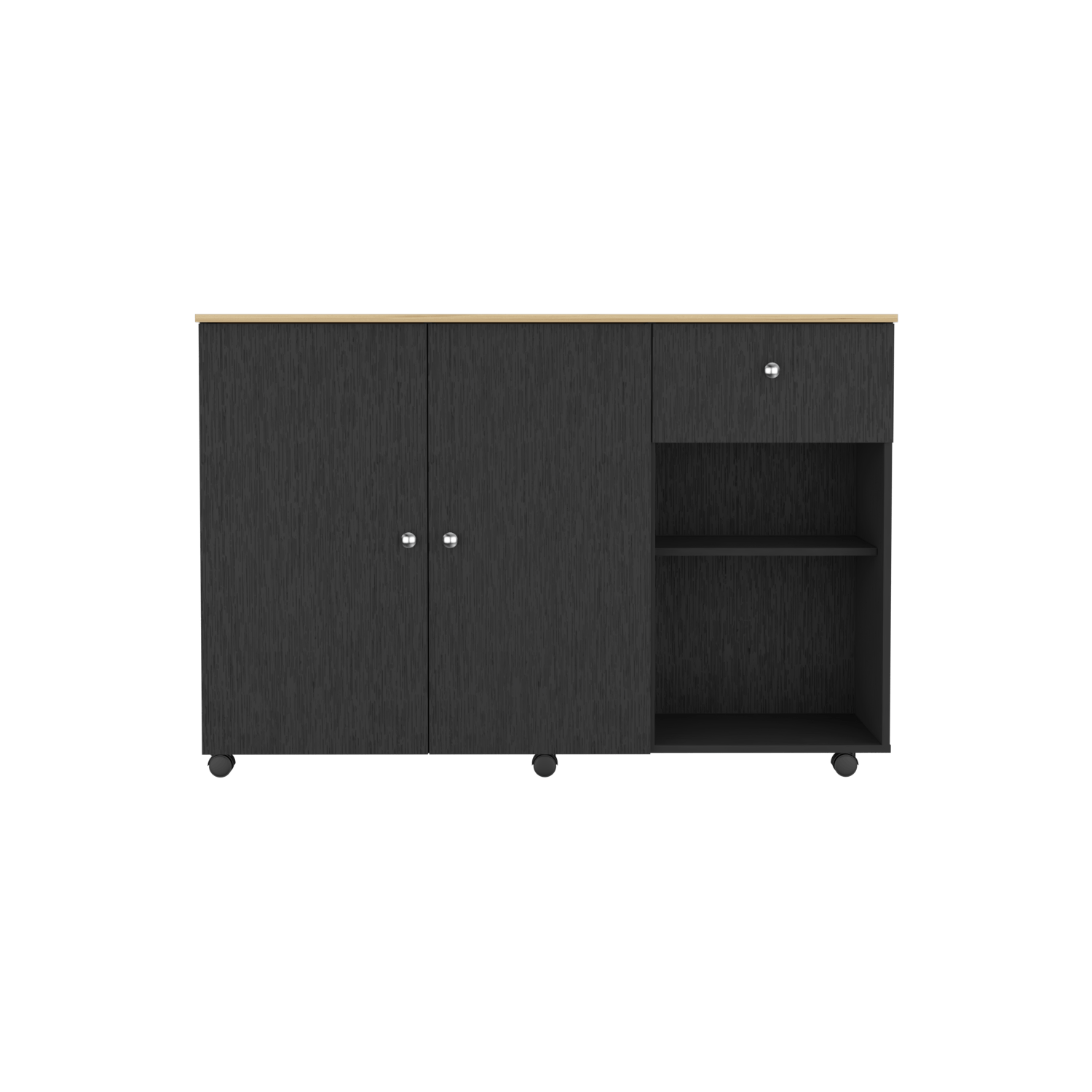 Isla De Cocina Movil 92 X 126 Rta Wengue Macadamia