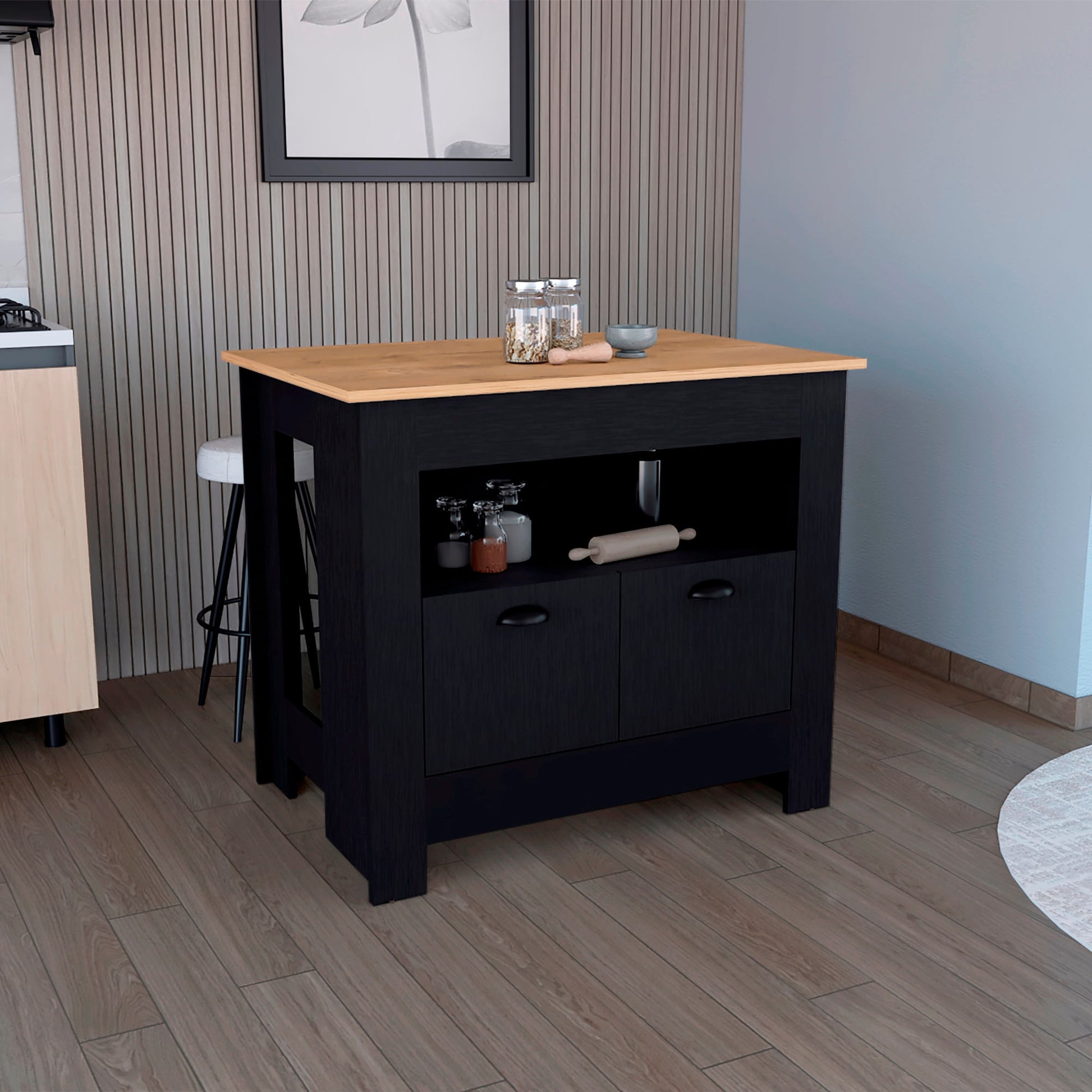 Isla De Cocina Arlet 89X103 Rta Wengue Macadamia