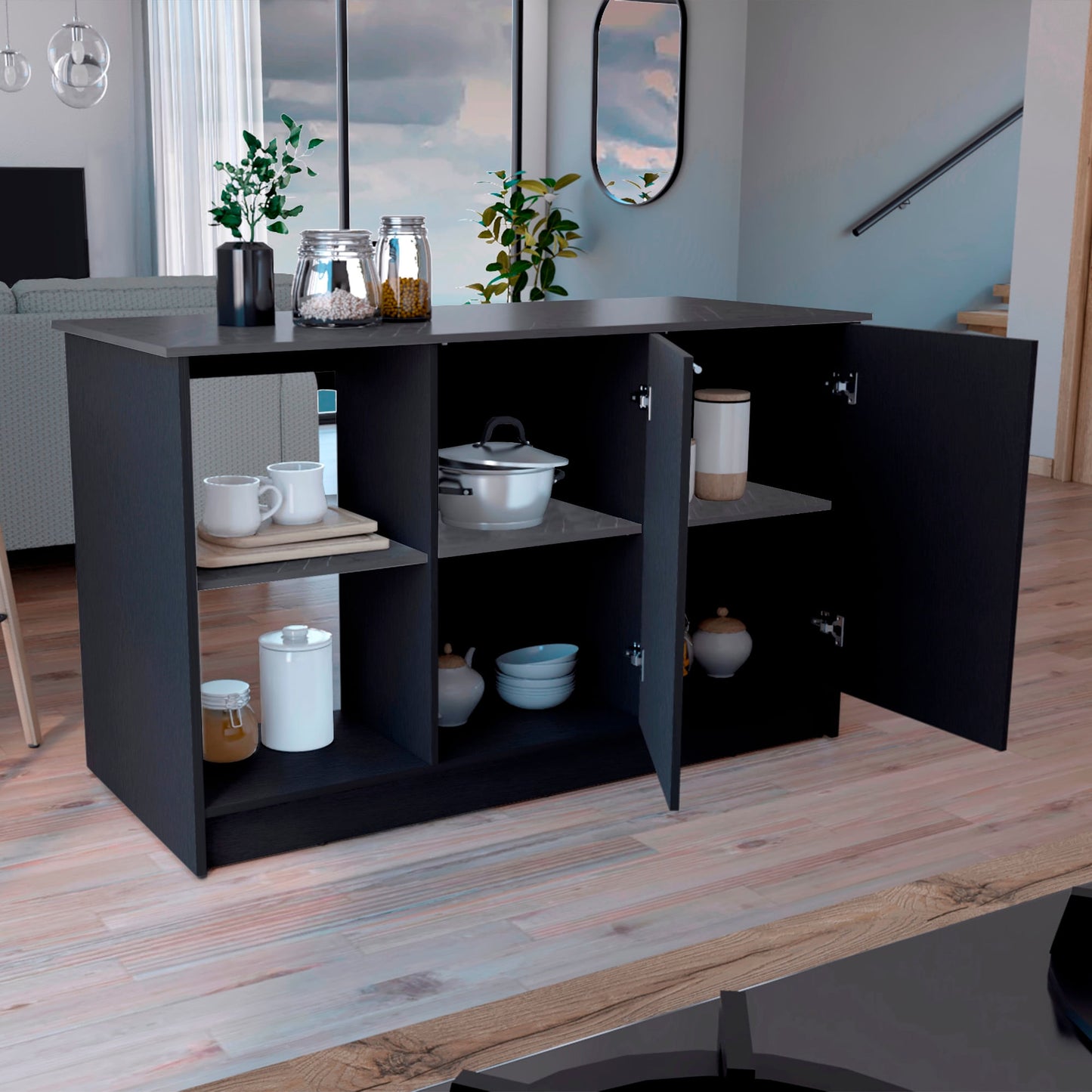 Isla De Cocina Juniper 90 X 150 Rta Wengue Onix