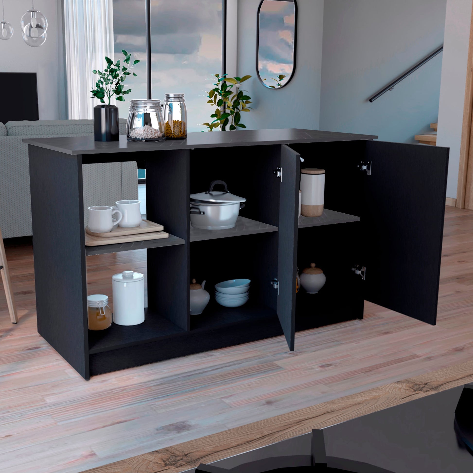 Isla De Cocina Juniper 90 X 150 Rta Wengue Onix