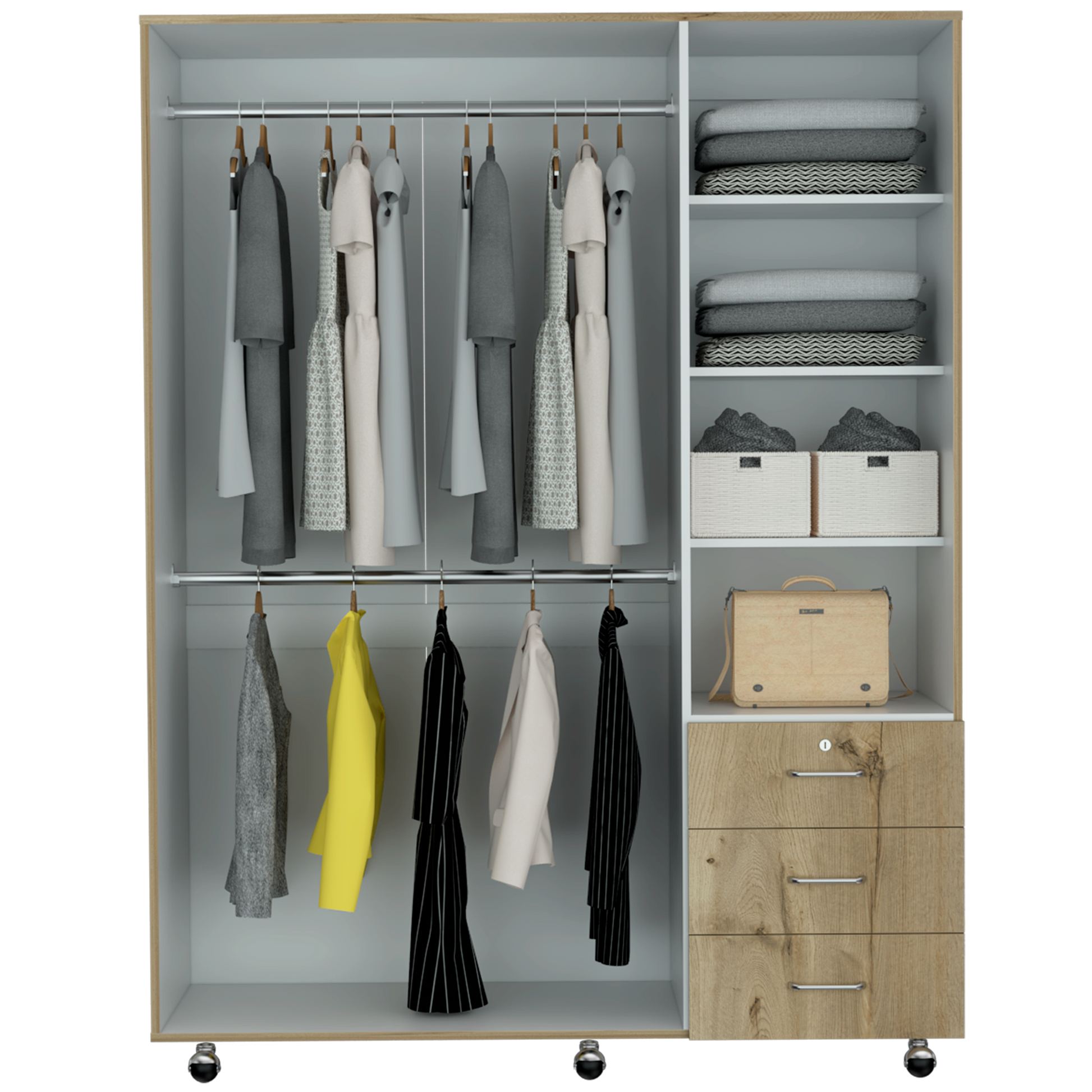 Closet Arizona 183 X 140 X 48 Rta Duna + Blanco