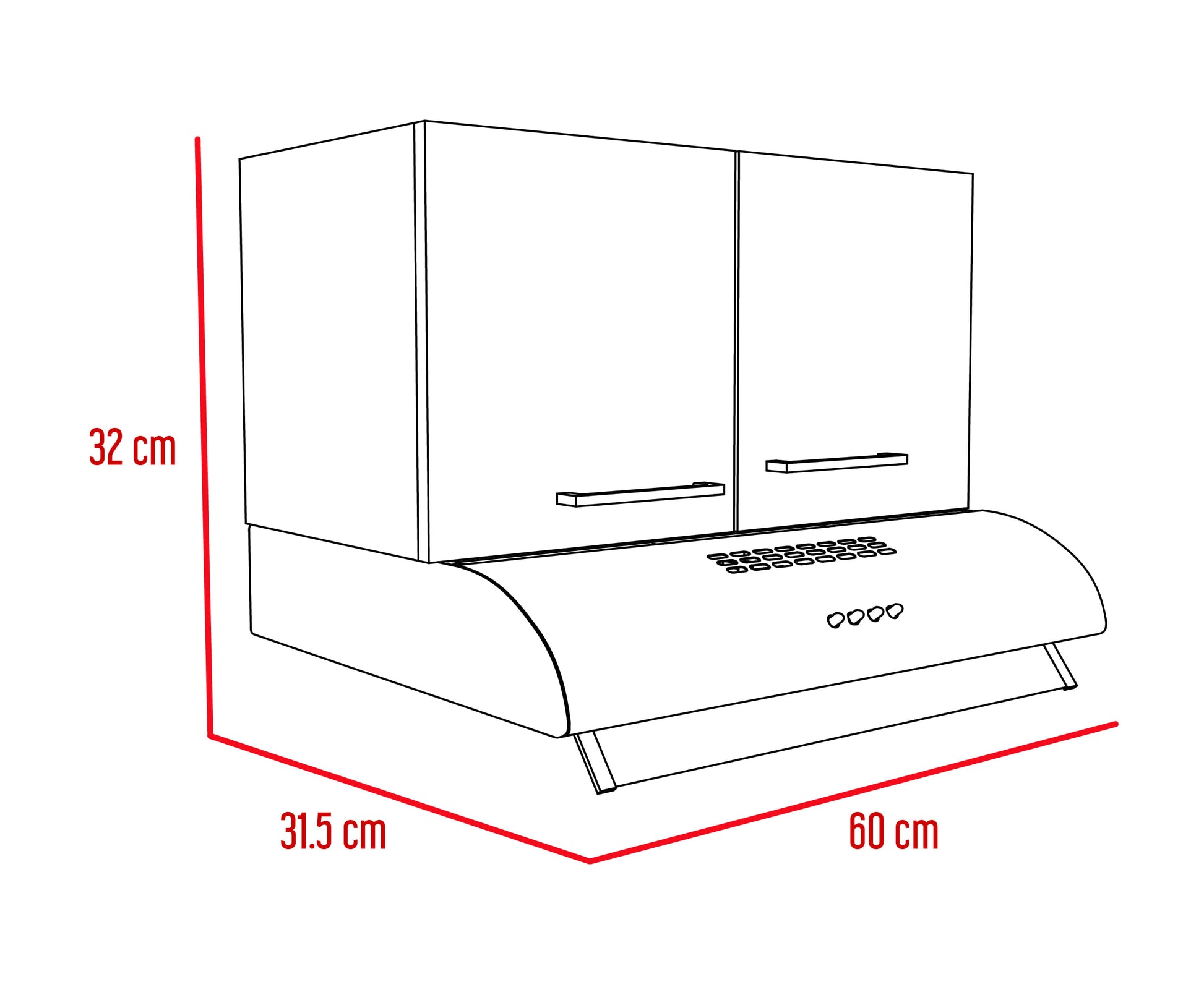 Modulo Campana Scenica Blanco+High Gloss Castahno