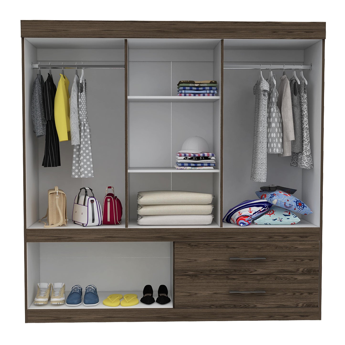 Closet Allegro 180 X 180 X 48 Rta  Milan + Blanco