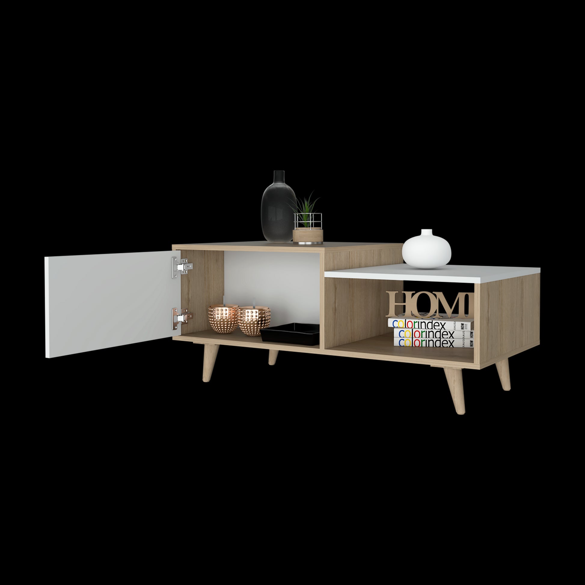 Mesa De Centro Bora Rta Rovere + Blanco