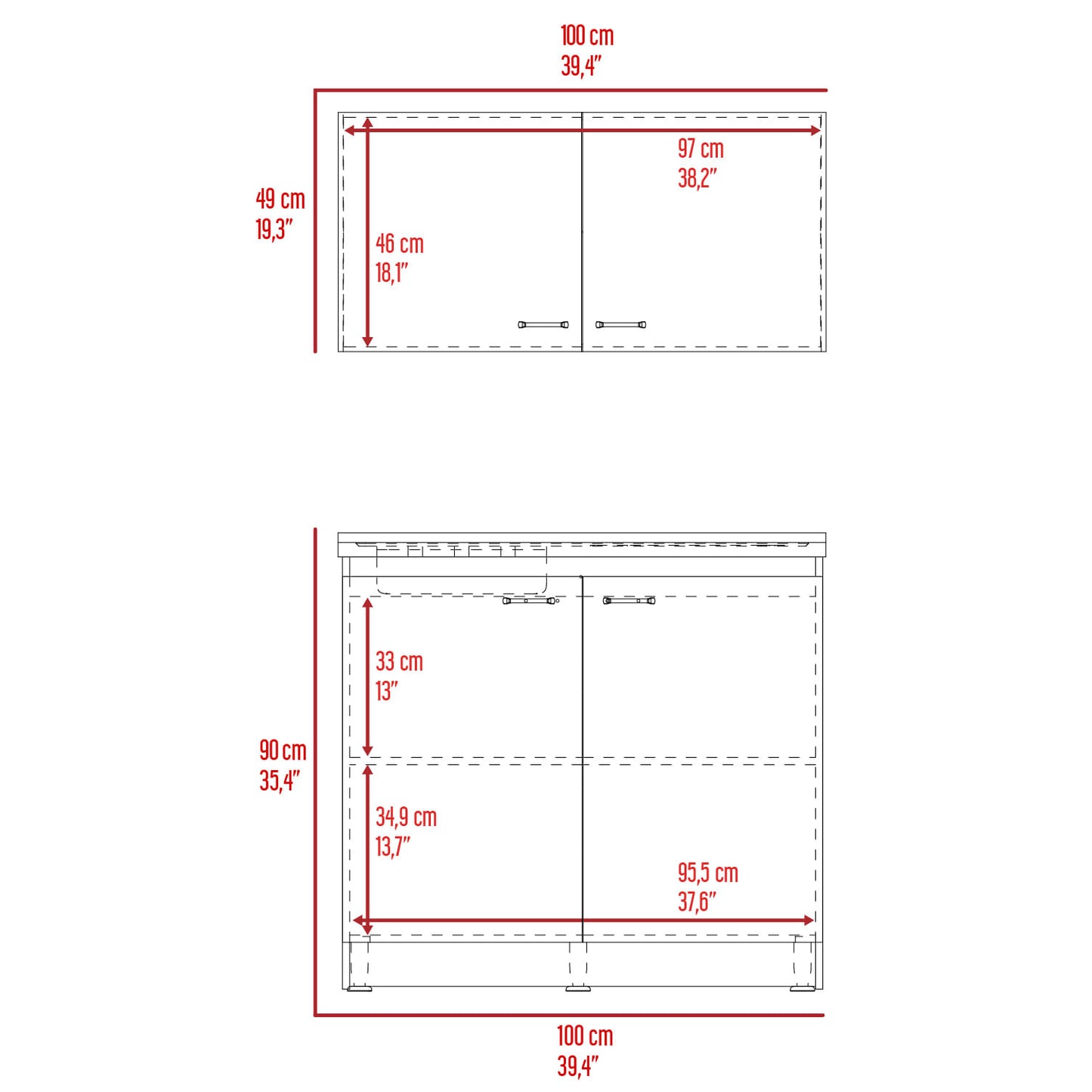 Kit Lavaplatos Napoles 49/89X100X32/52 Rta Blanco Zf