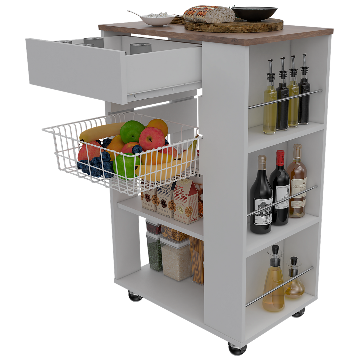 Organizador De Cocina Blossom Rta Blanco + Café Espresso