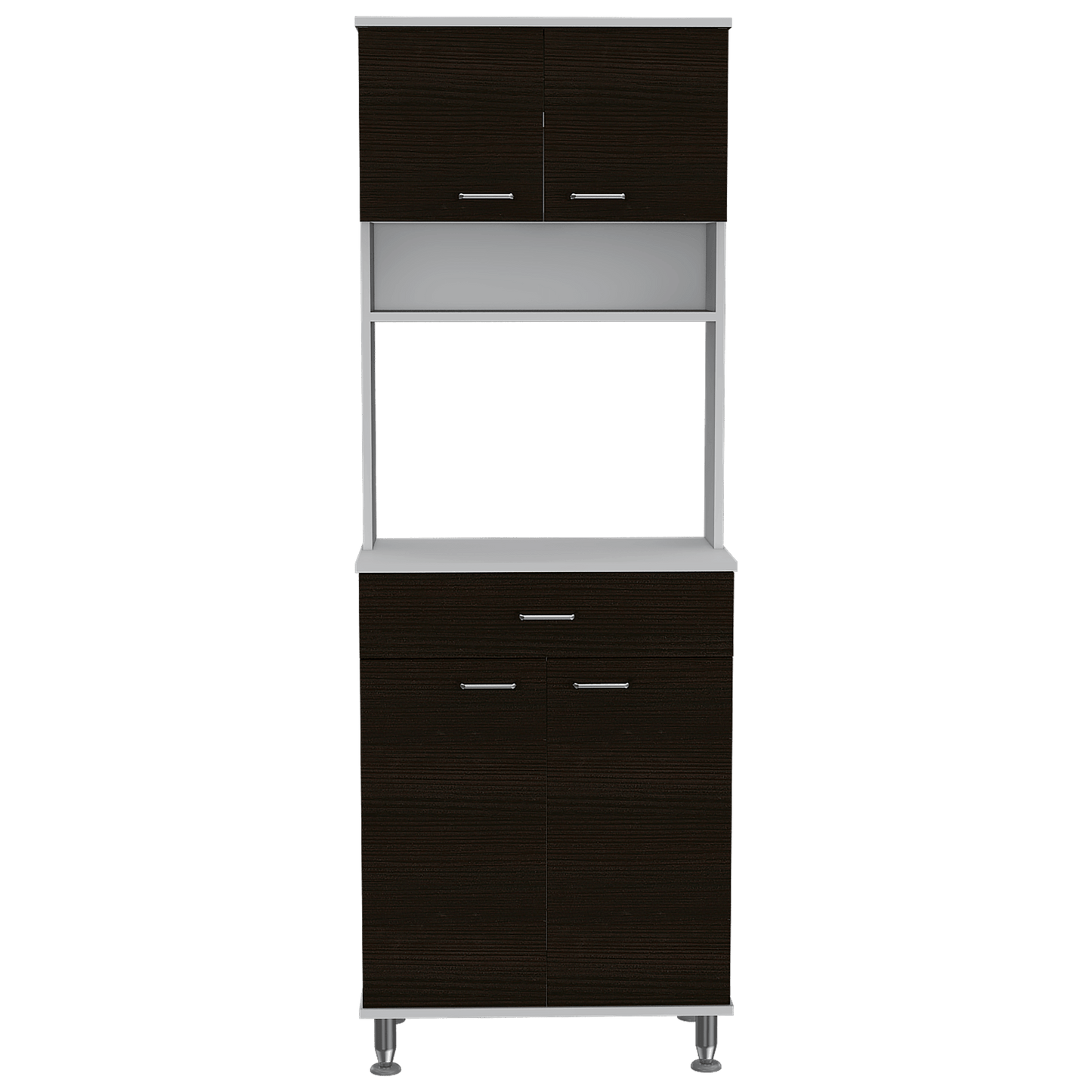 Mueble Cocina Kitchen 60 Rta Blanco + Wengue