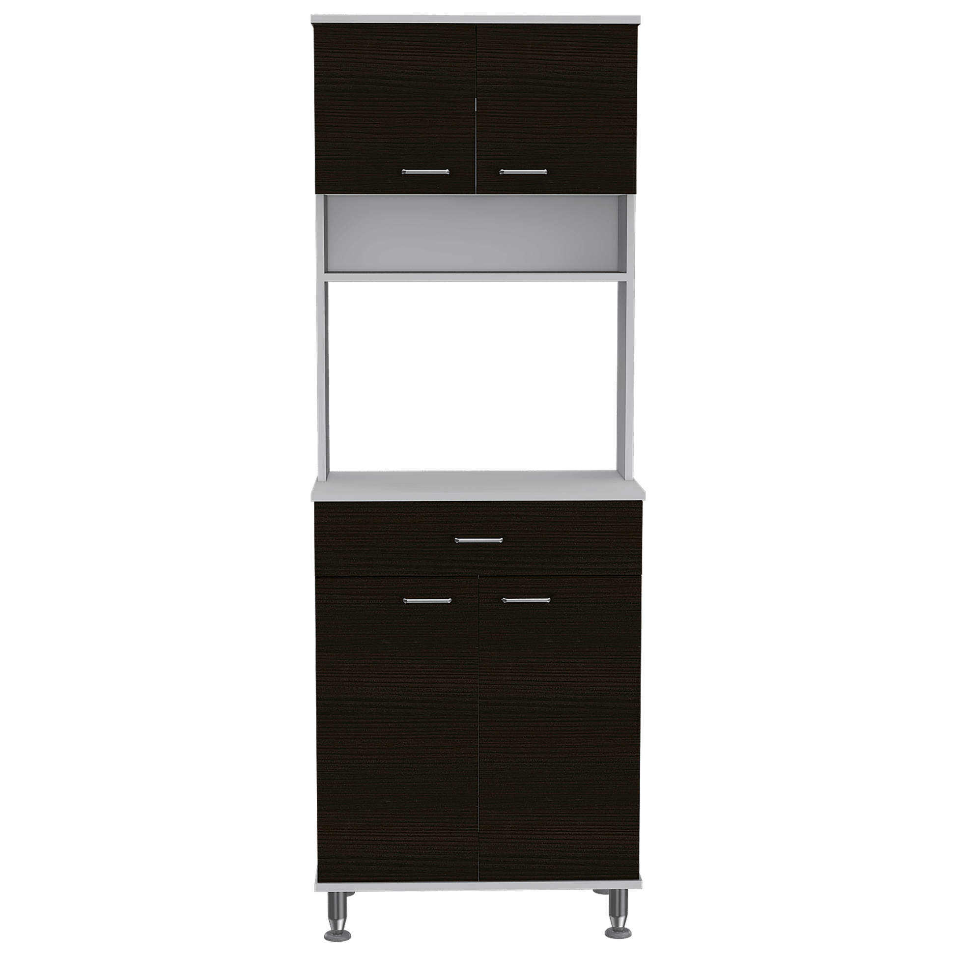 Mueble Cocina Kitchen 60 Rta Blanco + Wengue