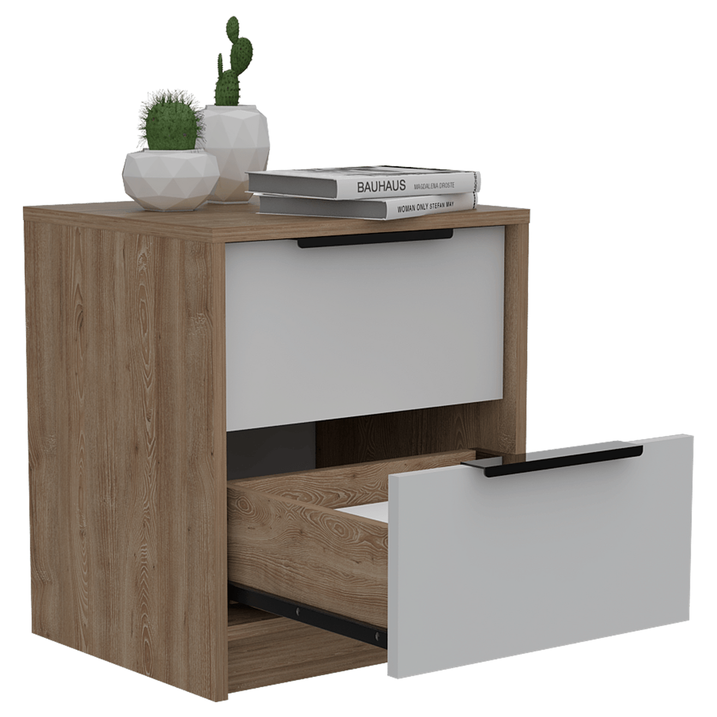 Mesa De Noche Kaia Miel Blanco