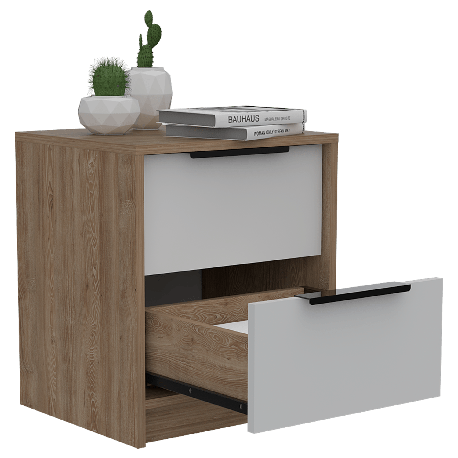 Mesa De Noche Kaia Miel Blanco