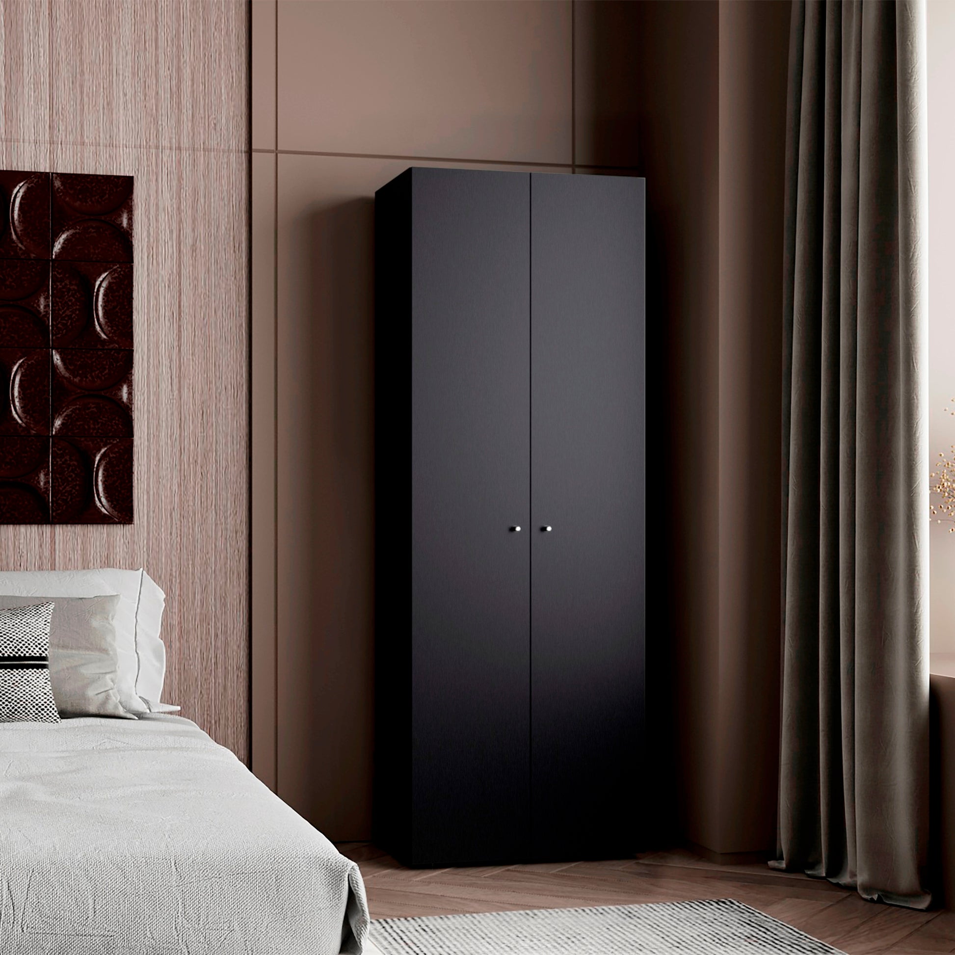Closet 2 Puertas Tuhogar 170X60X40 Rta Wengue