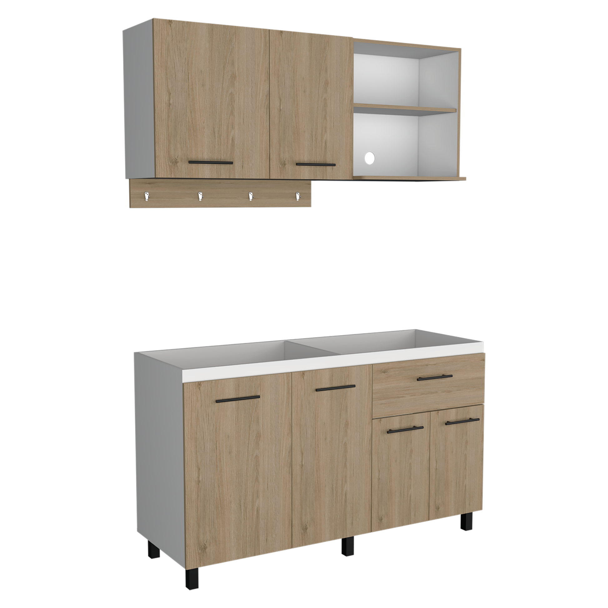 Cocina 150 Alani Rta Blanco-Rovere