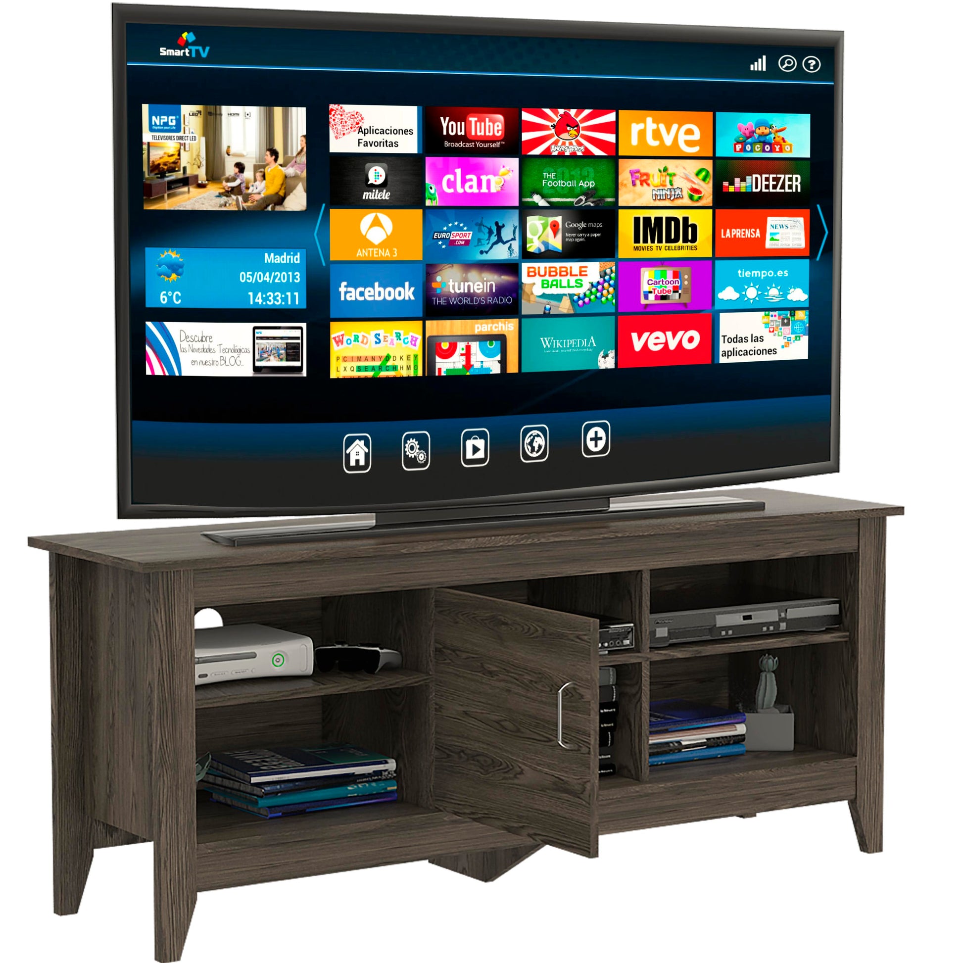 Rack Essential Tv De 65 Con Puerta Rta Milan