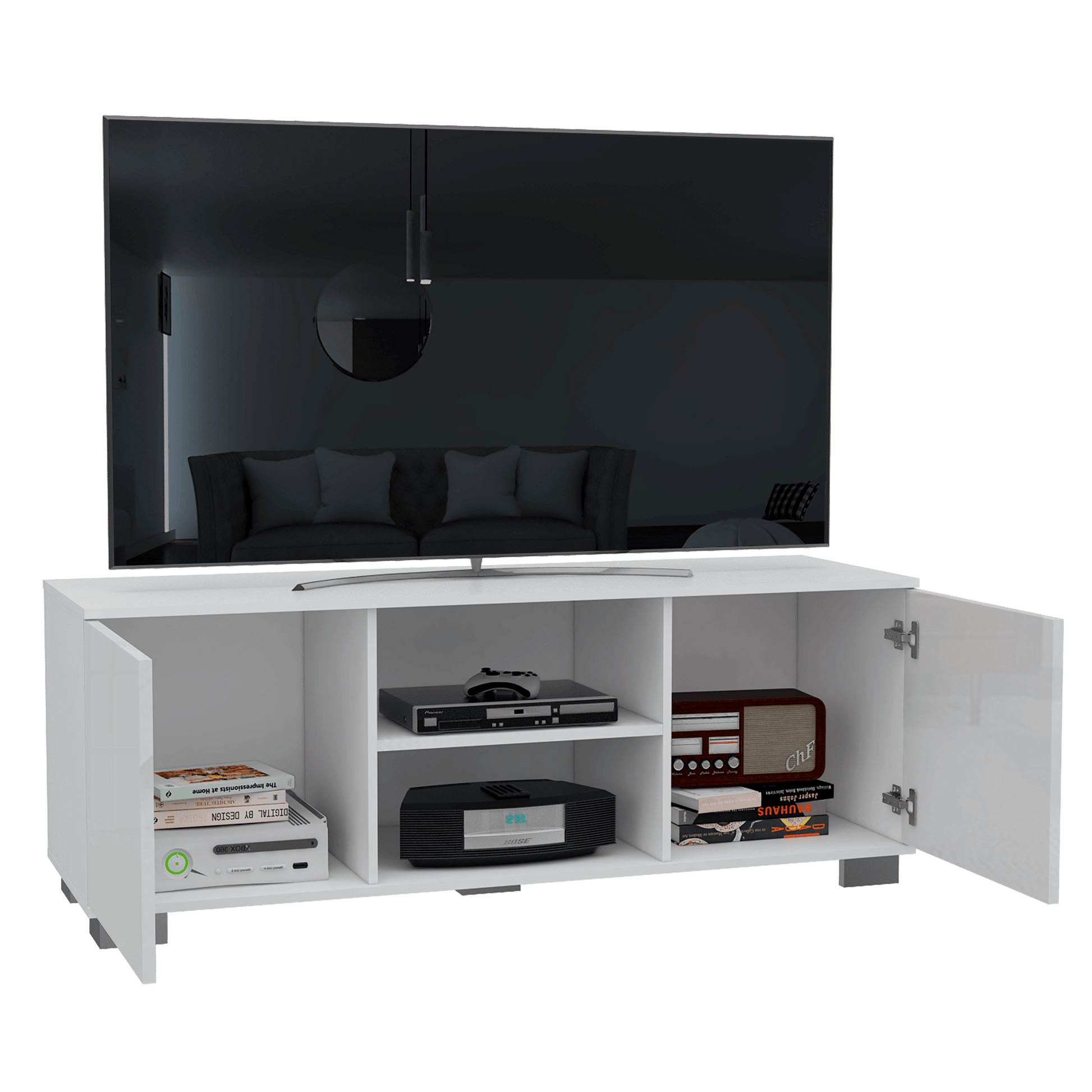 Mesa De Tv Aurora Rta Blanco