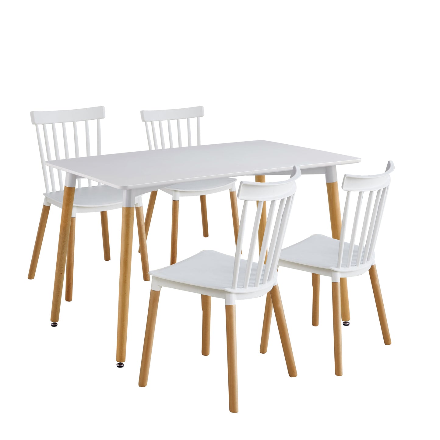 Mesa Bm-T04 160 X 80 X 74 6P Blanco Café Claro