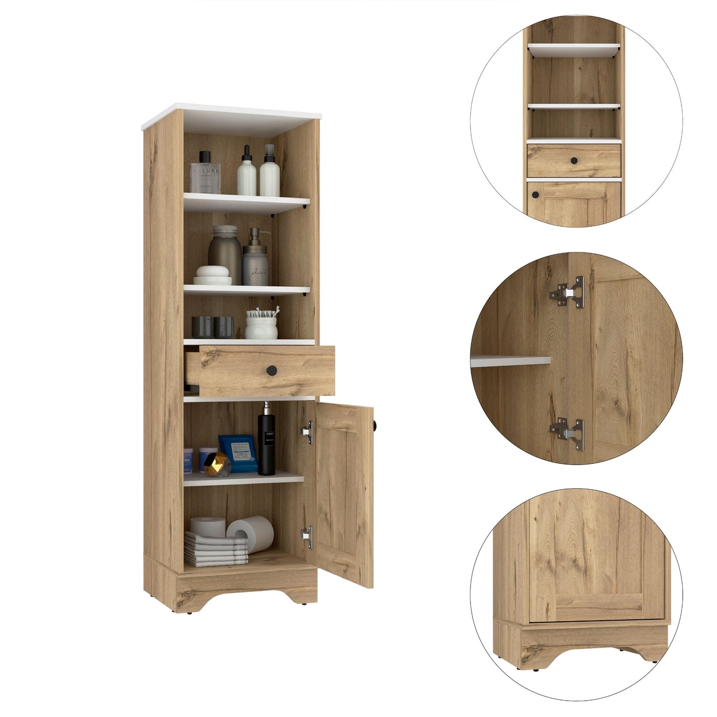 Mueble Optimizador 2 Bath Bi Color Rta Duna Blanco