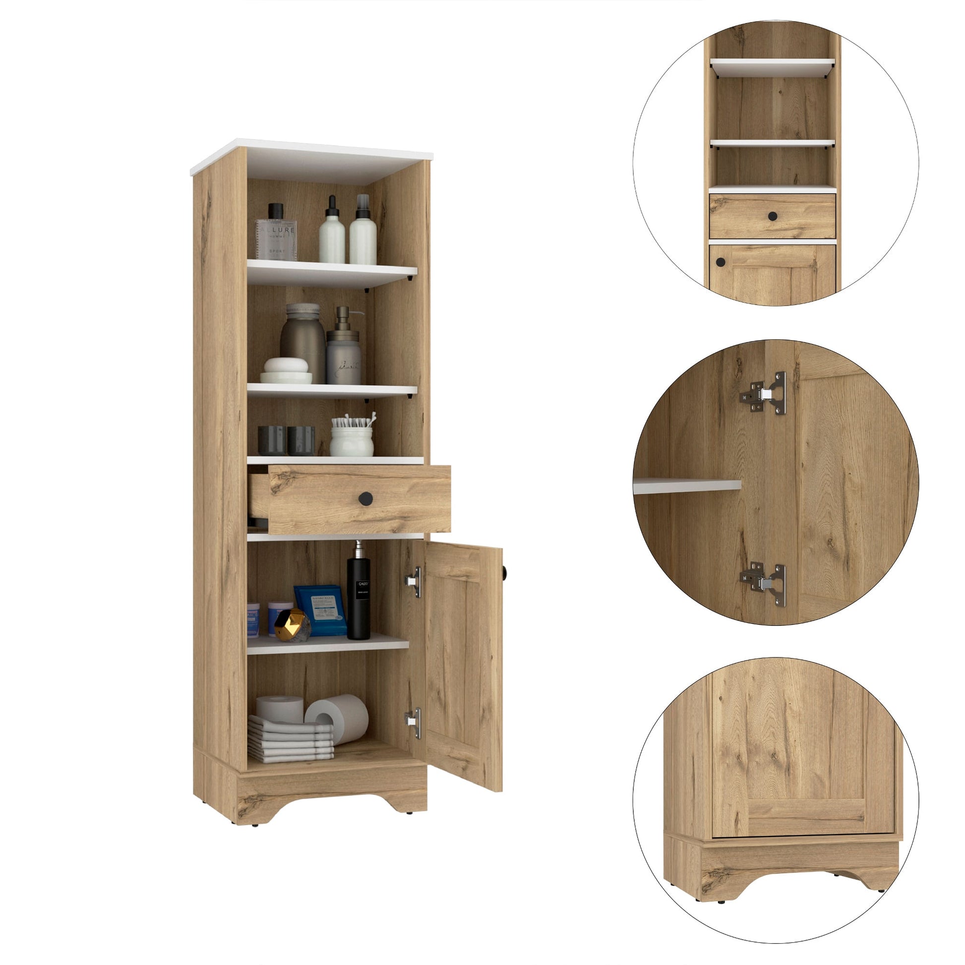 Mueble Optimizador 2 Bath Bi Color Rta Duna Blanco