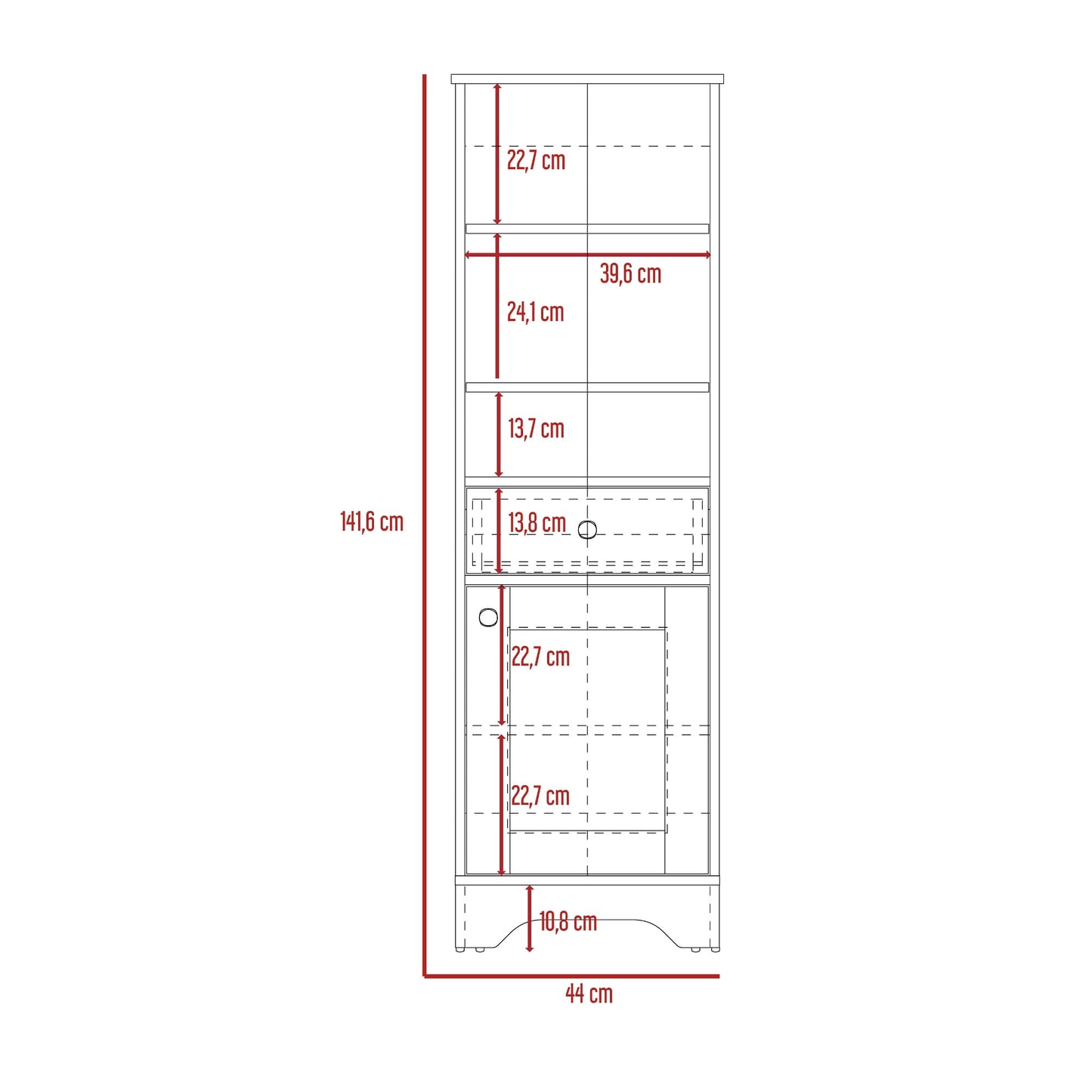 Mueble Optimizador 2 Bath Bi Color Rta Duna Blanco