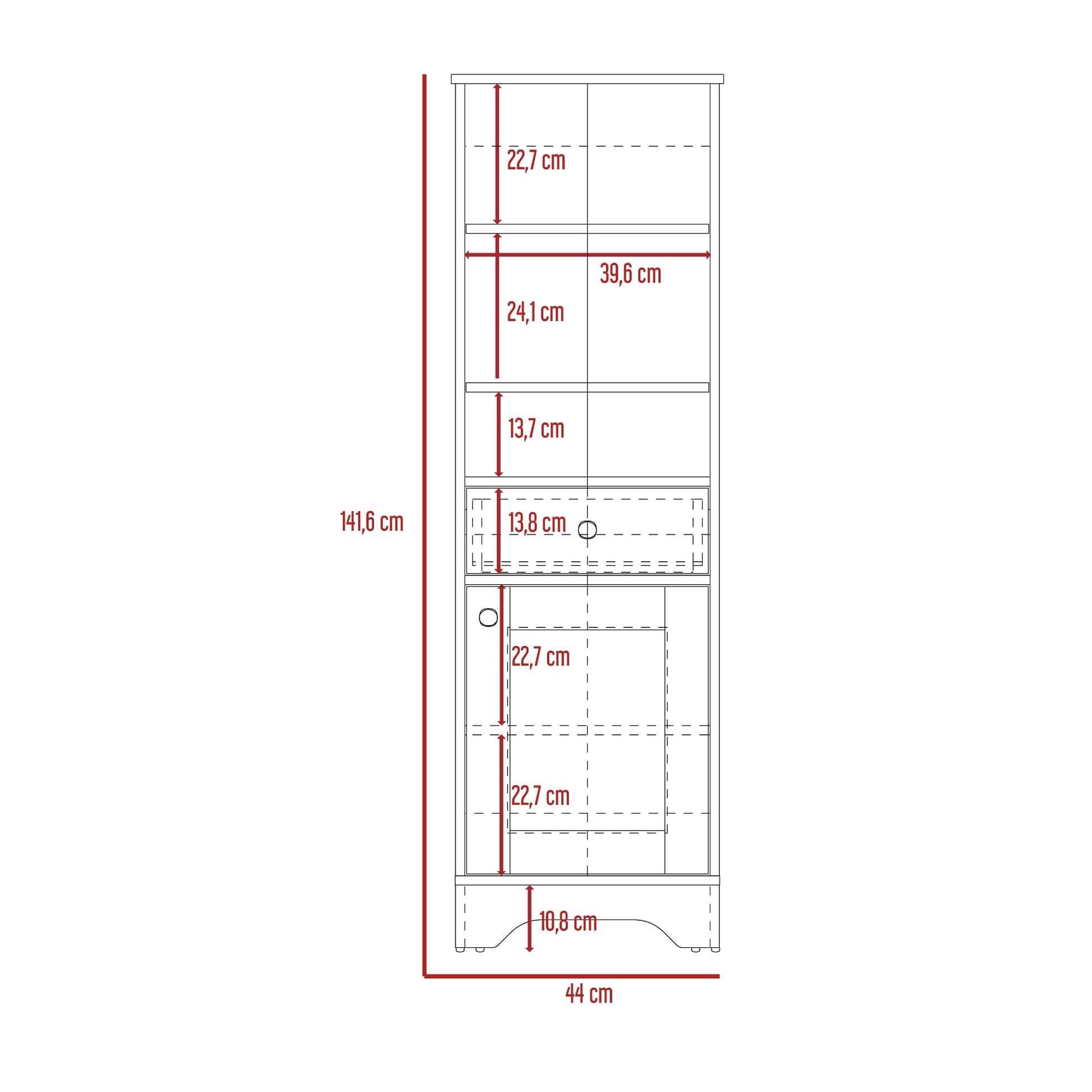 Mueble Optimizador 2 Bath Bi Color Rta Duna Blanco