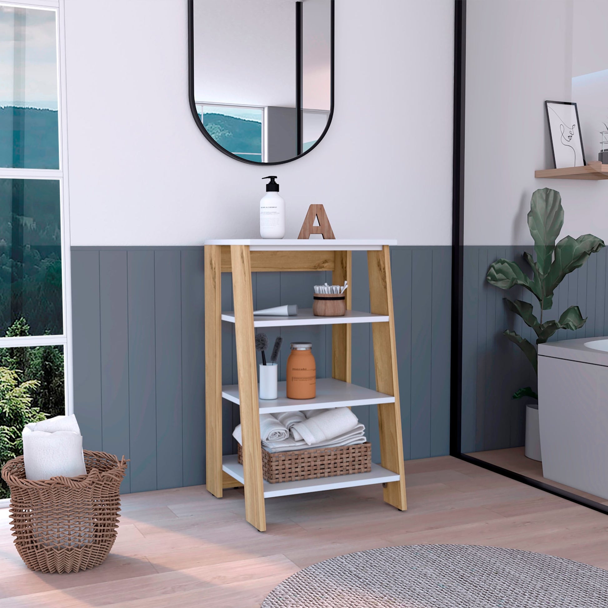 Mueble Optimizador 3 Bath Bi Color Rta Duna Blanco