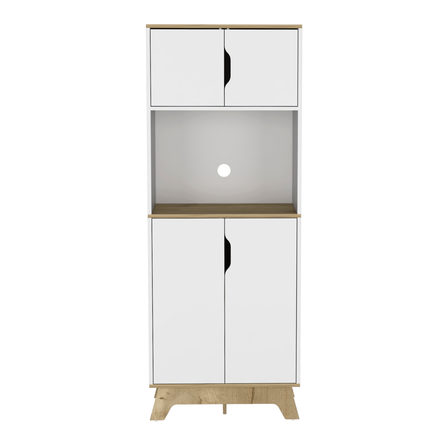 Mueble Microondas Alto Bi-Color 170X65 Rta Duna Blanco