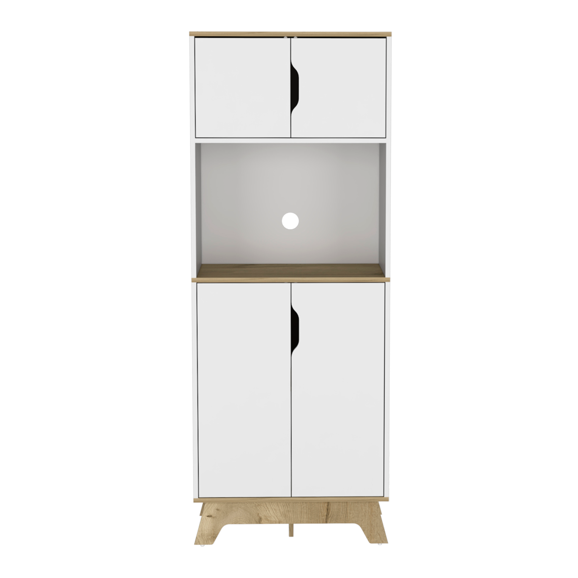 Mueble Microondas Alto Bi-Color 170X65 Rta Duna Blanco