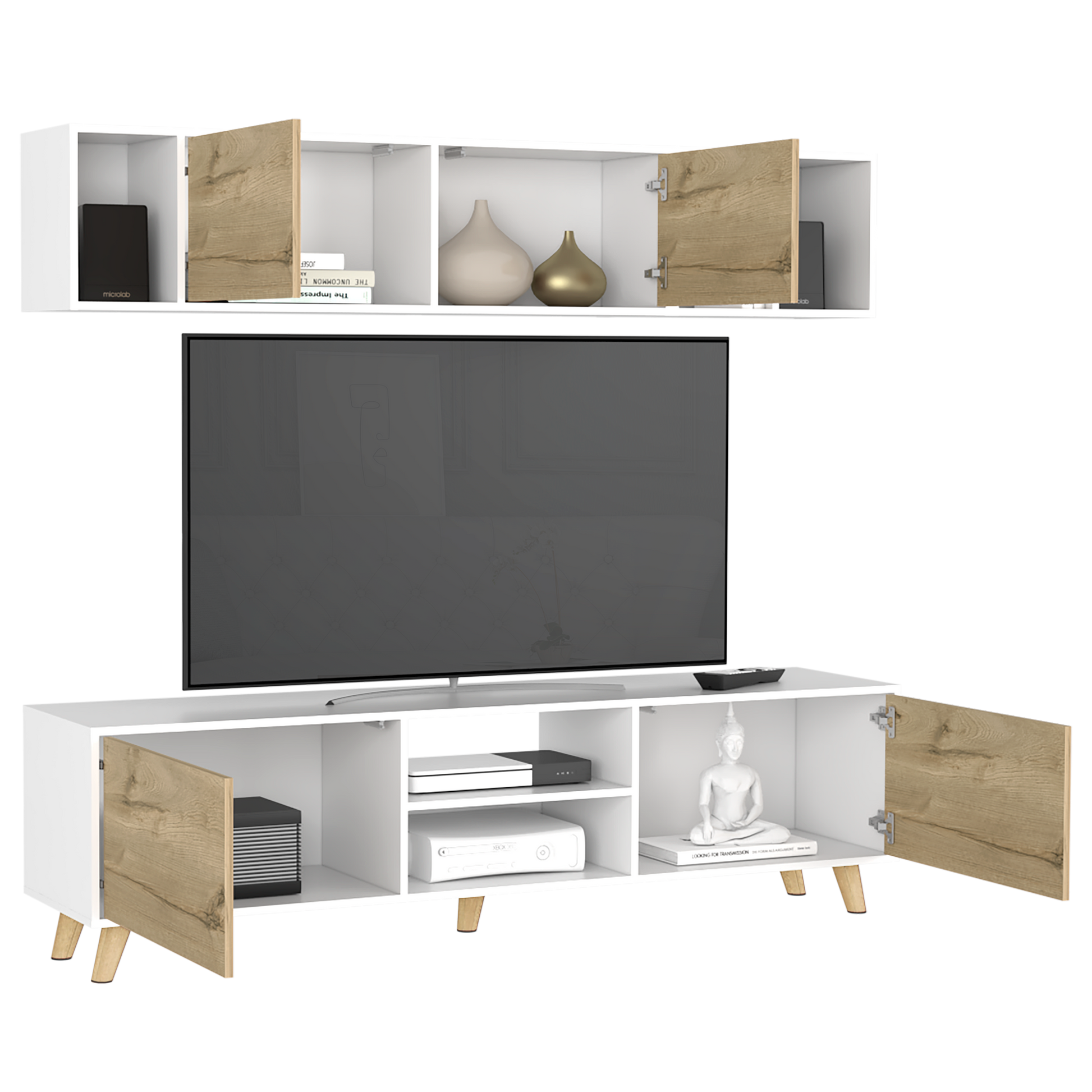 Mueble De Salon 180 Tori Rta Duna + Blanco