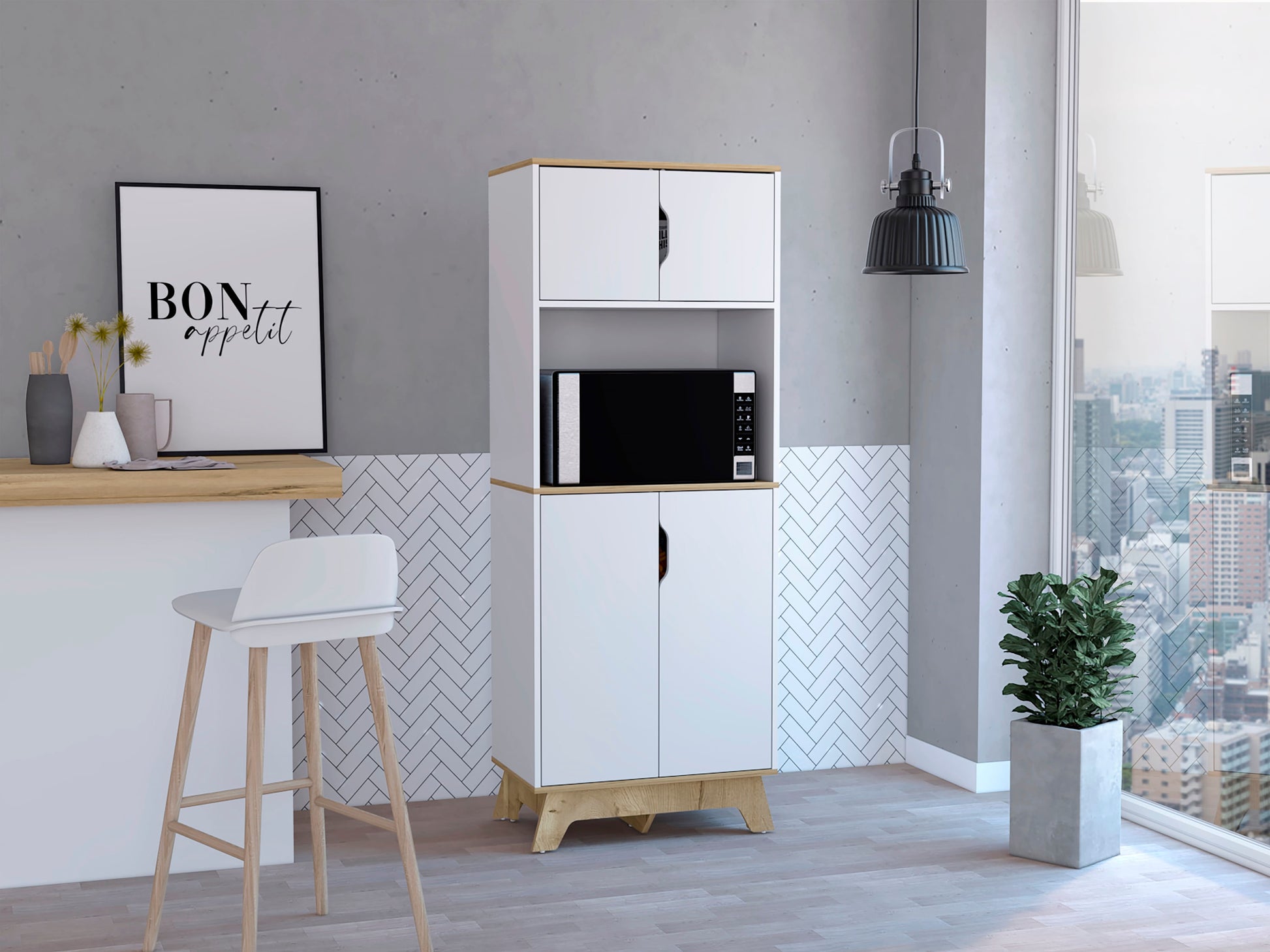 Modulo Microondas Pamplona Rta Blanco + Duna