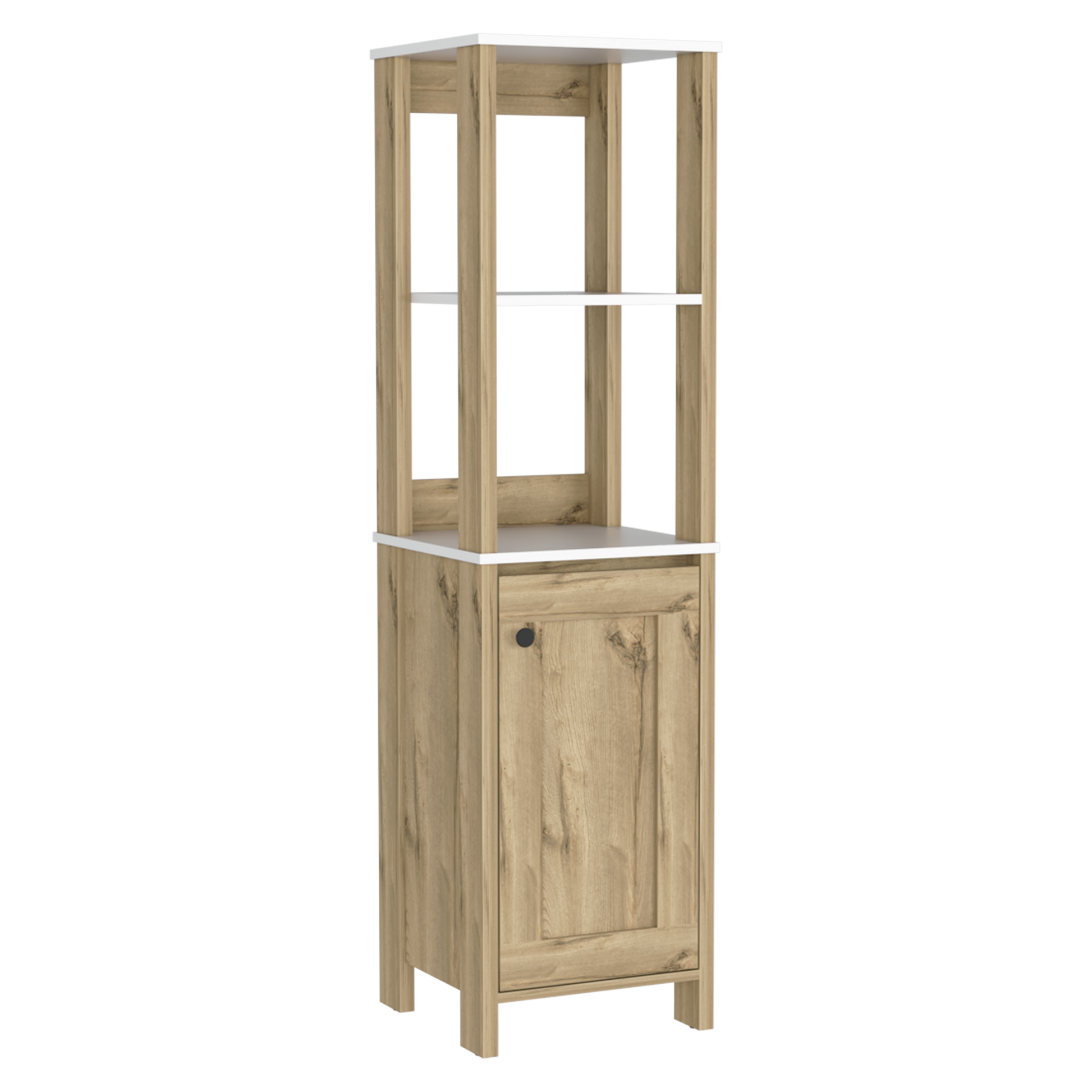 Mueble Optimizador 1 Bath Bi-Color 150X40X40 Rta Blanco/Duna