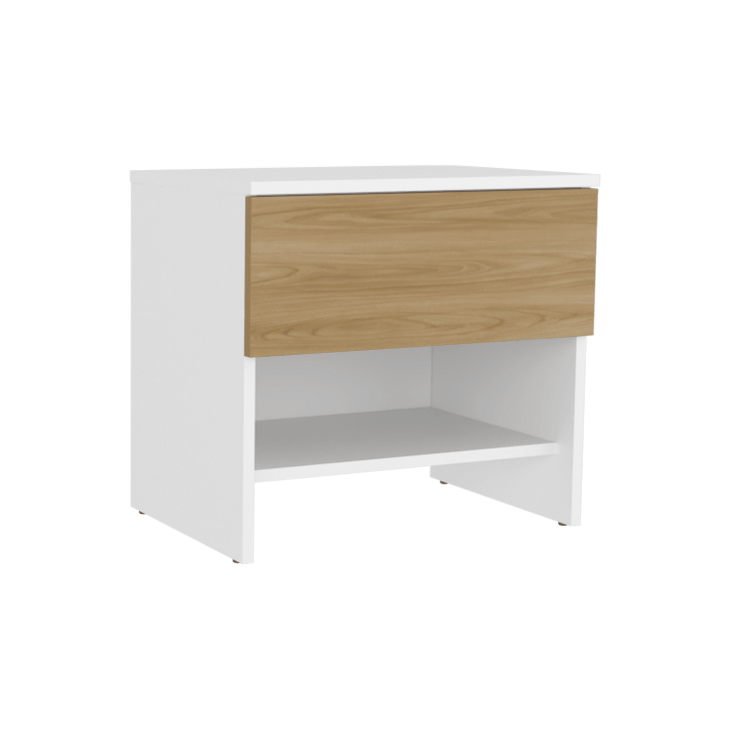 Mesa De Noche Dasel 46X50X35 Rta Fresno Blanco