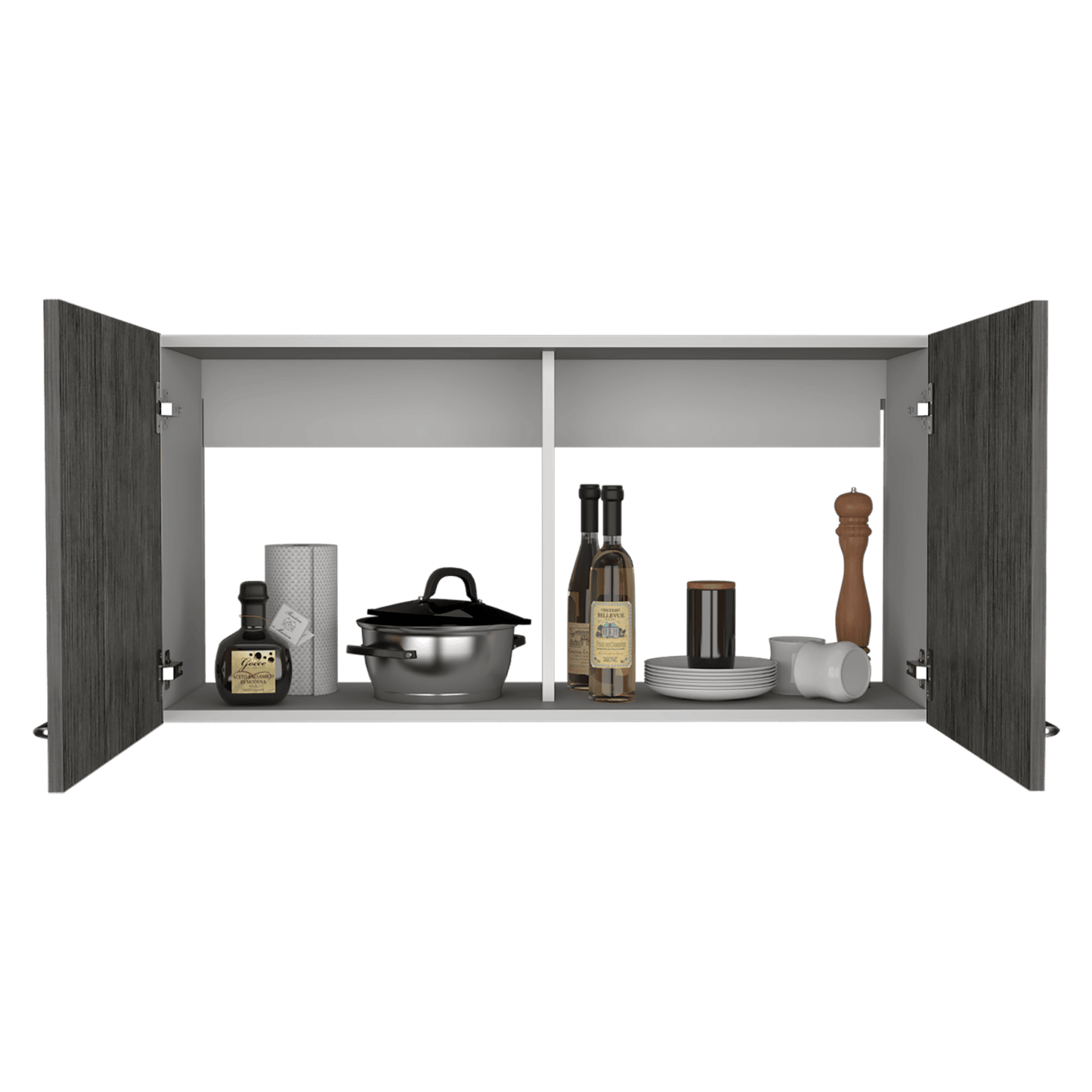 Mueble Superior Kit Lavaplatos Napoles Rta Roble Gris Blanco Zf