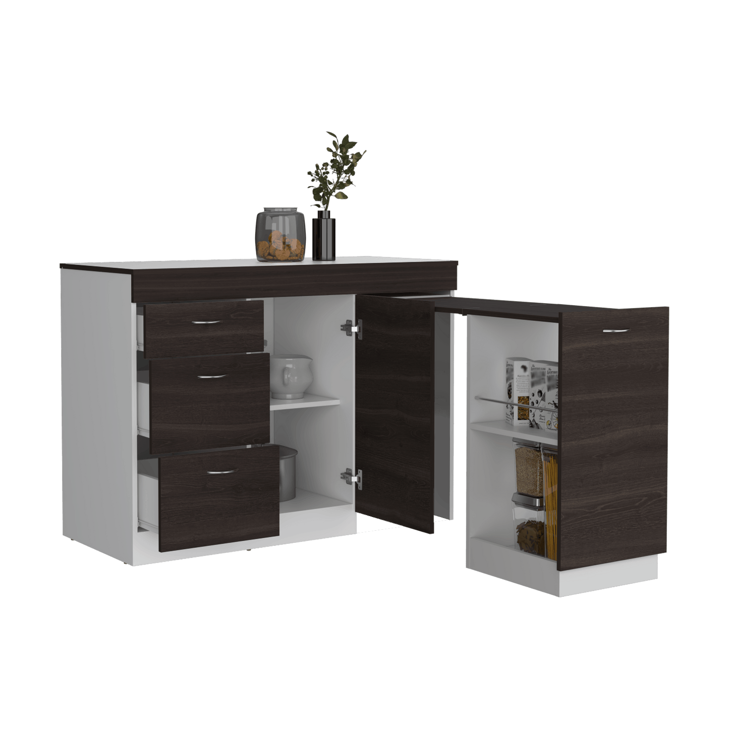 Mueble Inferior Cocina Grecia Rta Blanco Milan