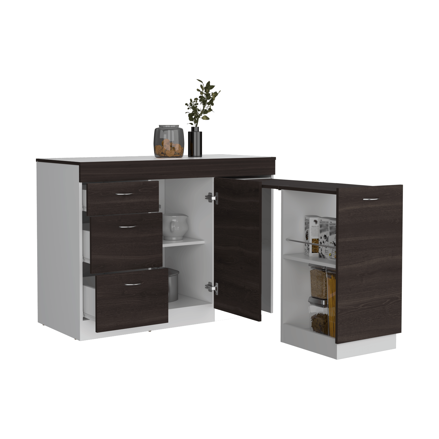 Mueble Inferior Cocina Grecia Rta Blanco Milan