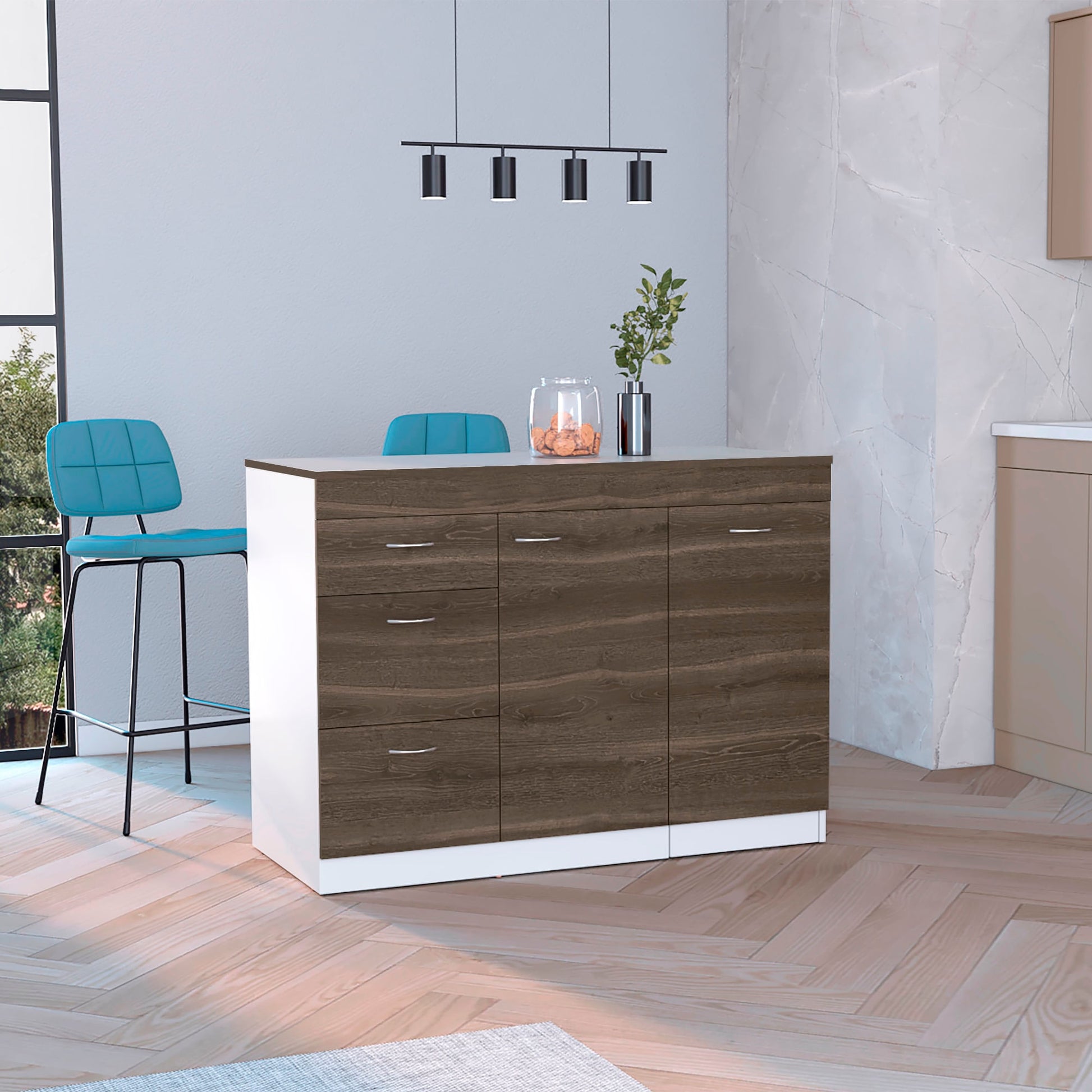 Mueble Inferior Cocina Grecia Rta Blanco Milan