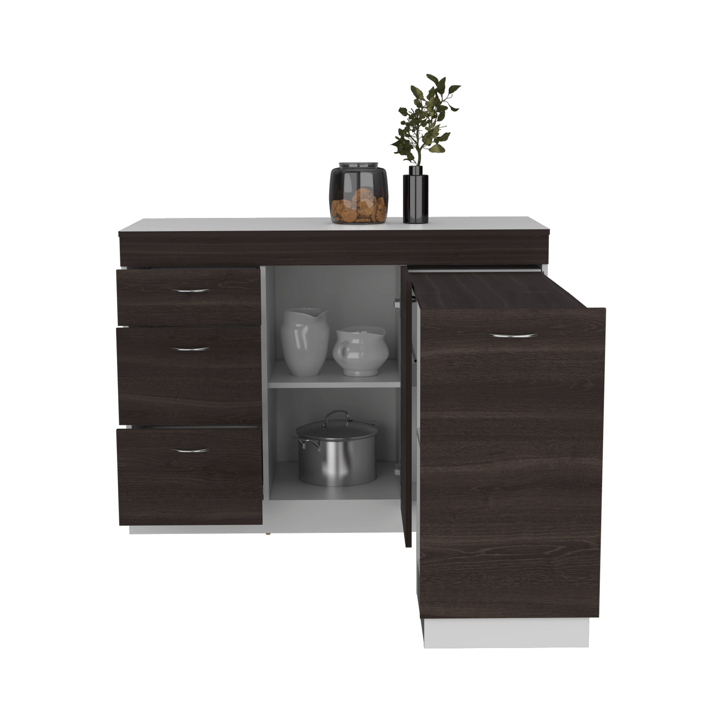 Mueble Inferior Cocina Grecia Rta Blanco Milan