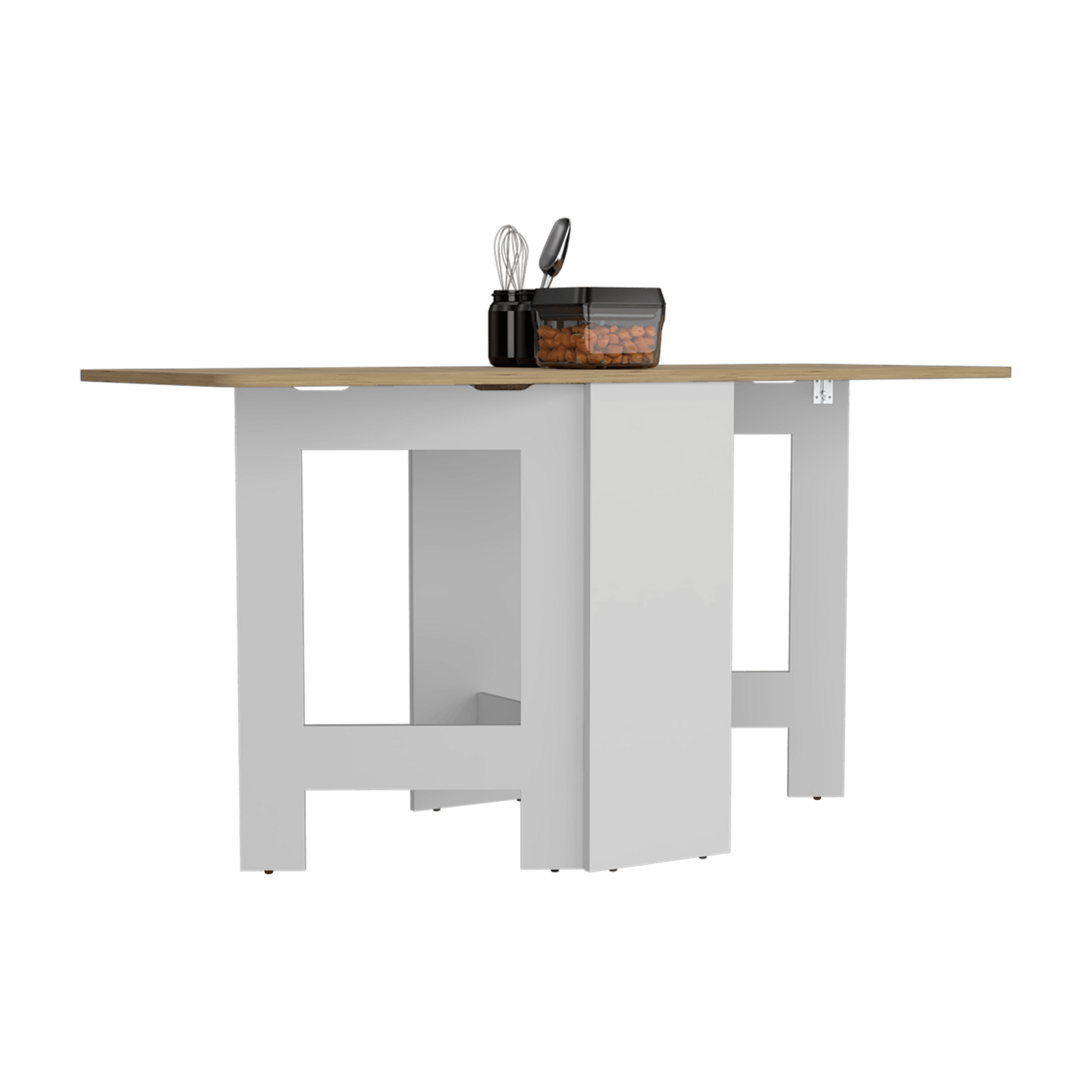 Mesa Plegable Gateleg Rta Blanco Macadamia