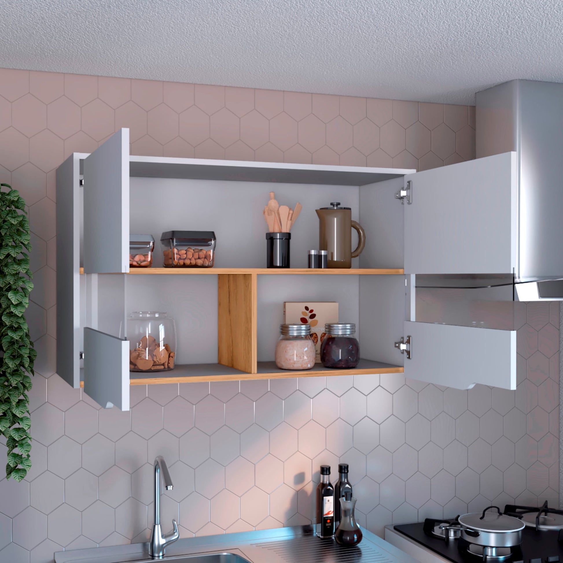 Mueble Superior Soler 100 Cocina Rta Blanco Macadamia