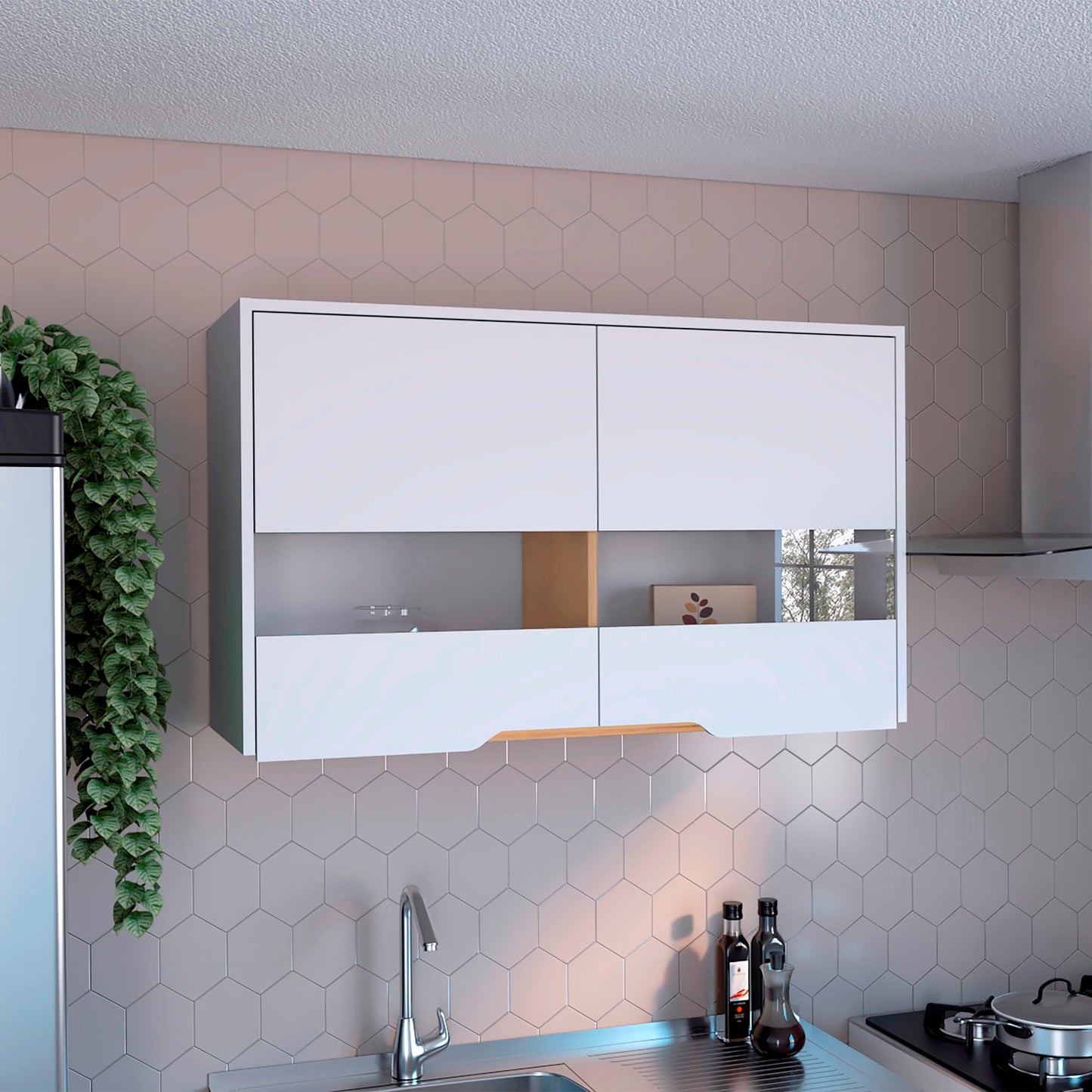 Mueble Superior Soler 100 Cocina Rta Blanco Macadamia