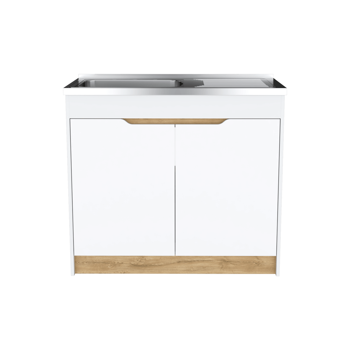 Mueble Inferior Cocina Soler 89X100 Rta Blanco Macadamia