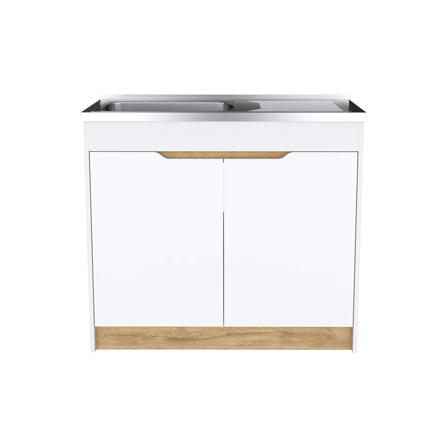 Mueble Inferior Cocina Soler 89X100 Rta Blanco Macadamia