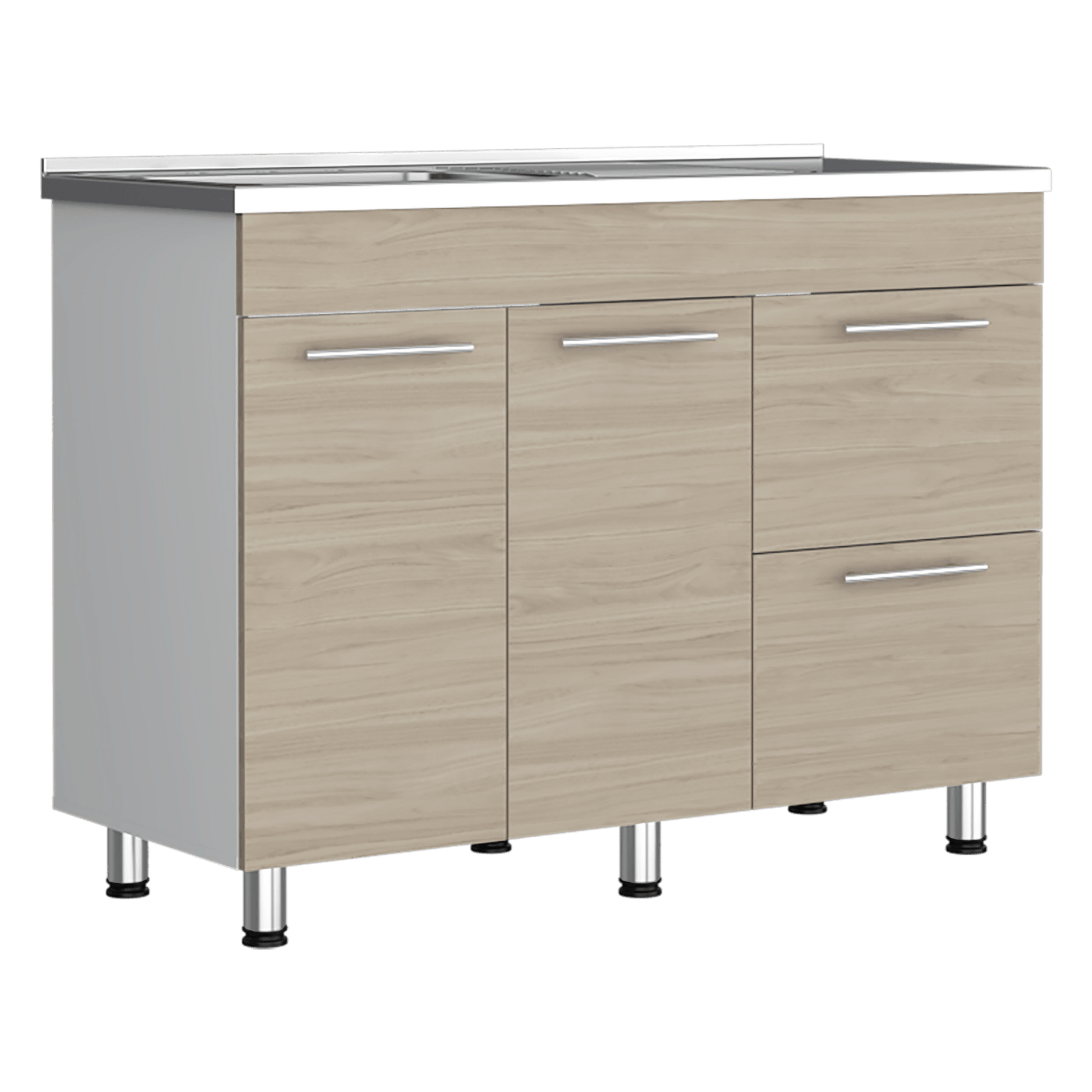 Cocina 120 Kira Rta Blanco + Nacar