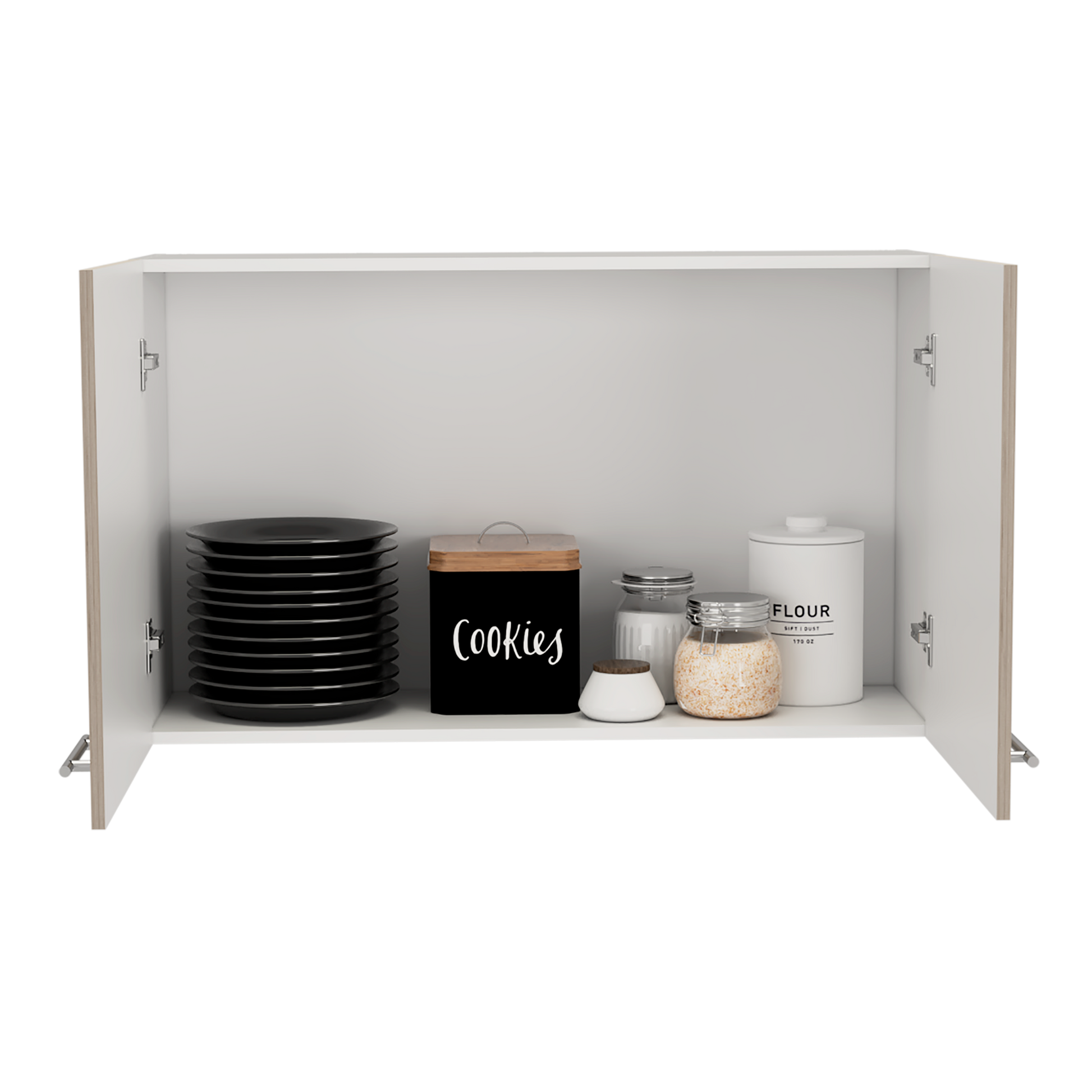 Mueble Aereo 2 Puertas Manchester Rta Blanco + Bardolino