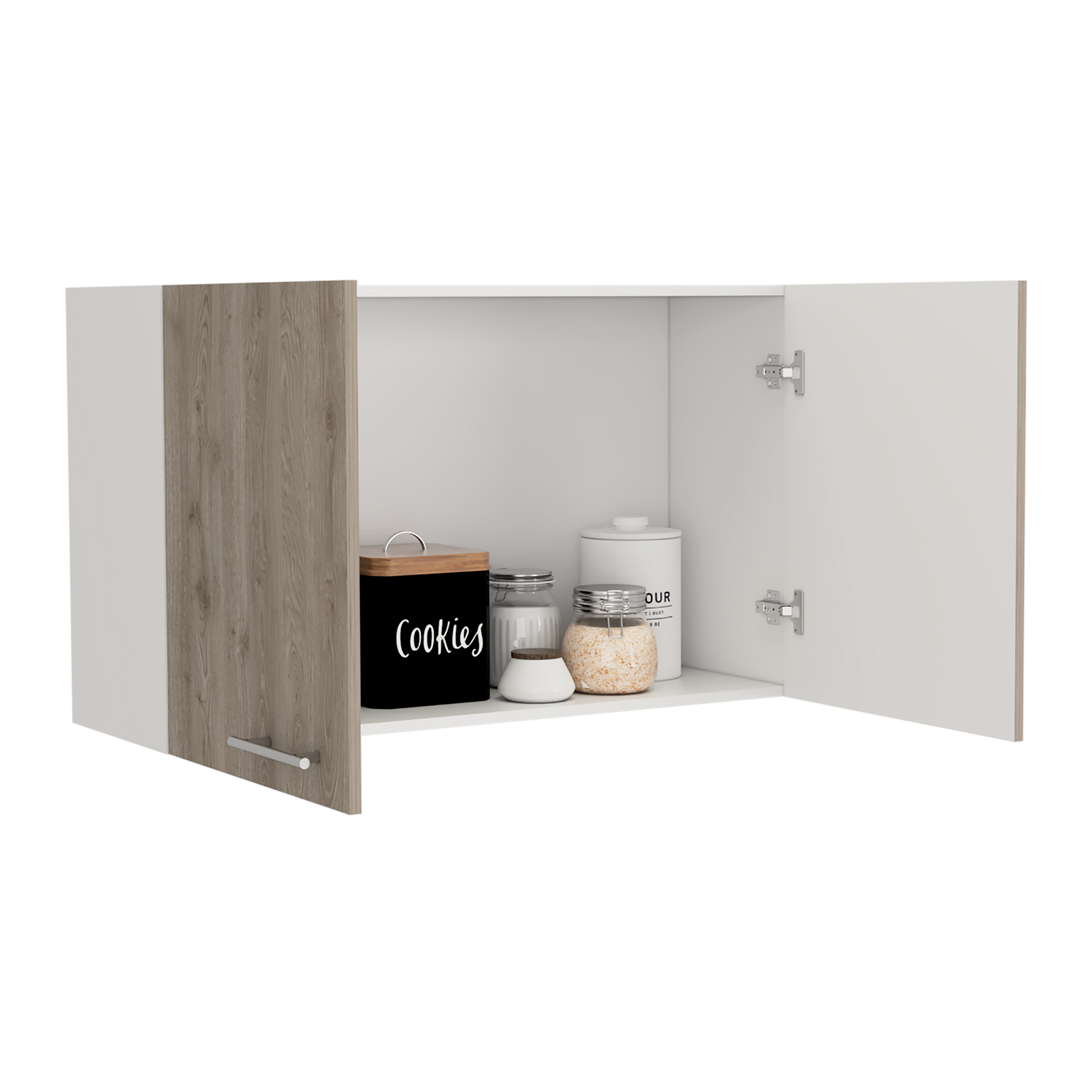 Mueble Aereo 2 Puertas Manchester Rta Blanco + Bardolino
