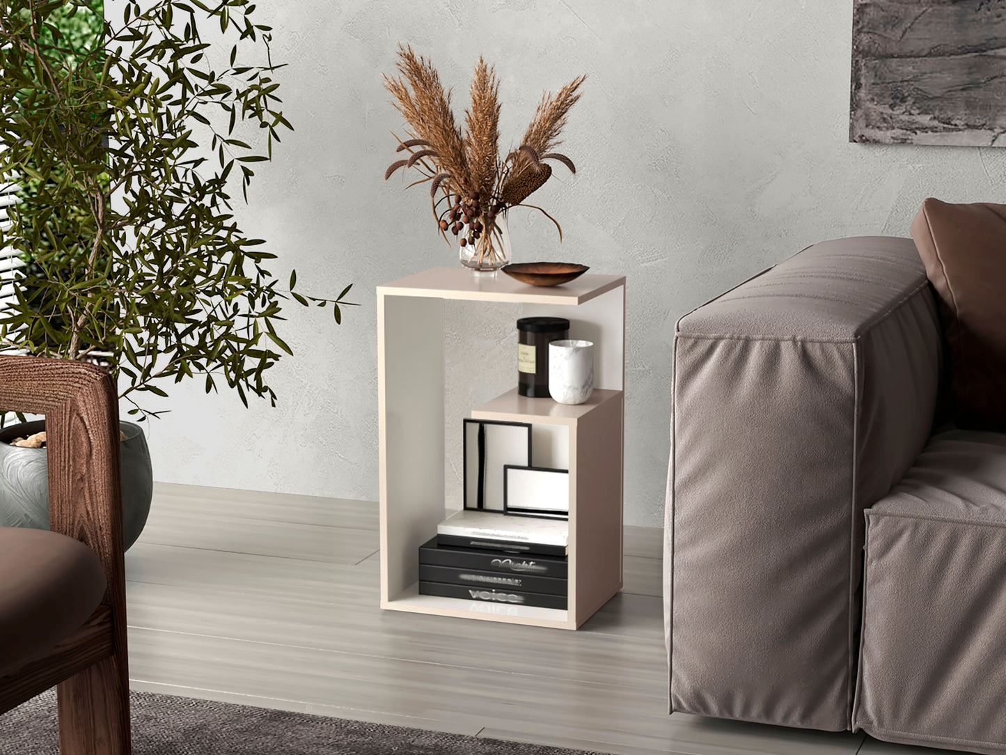 Mesa Auxiliar Everett 63X39X30 Rta Capri Blanco