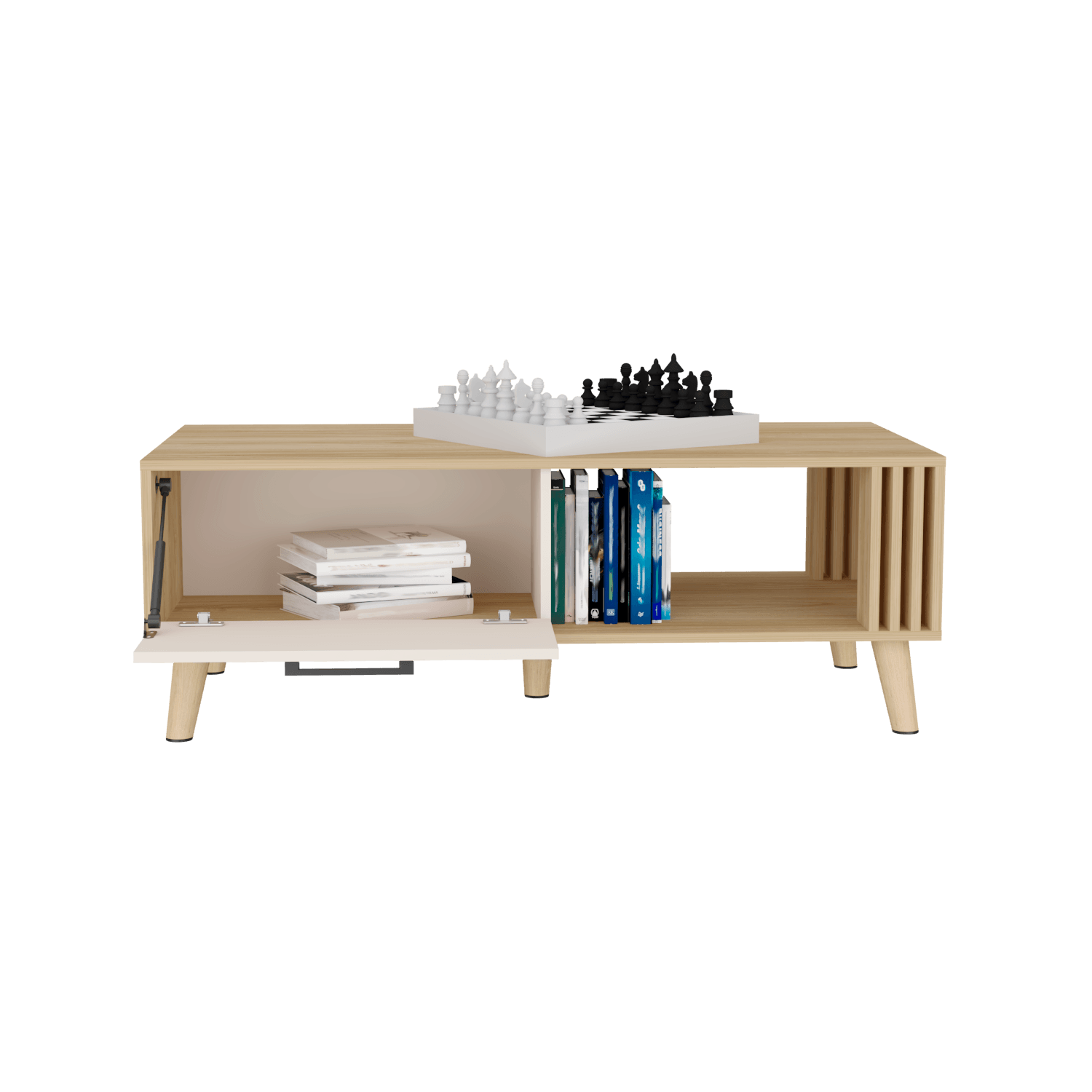 Mesa De Centro 43X120X60 Vance Rta Fresno Europeo Capri