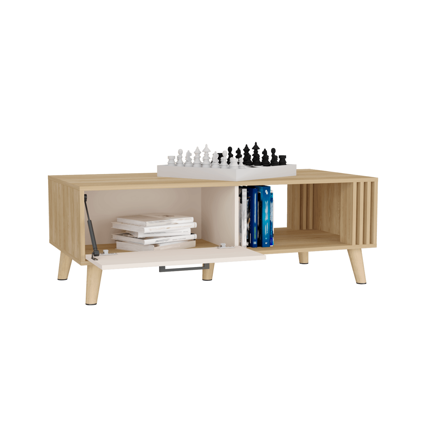 Mesa De Centro 43X120X60 Vance Rta Fresno Europeo Capri