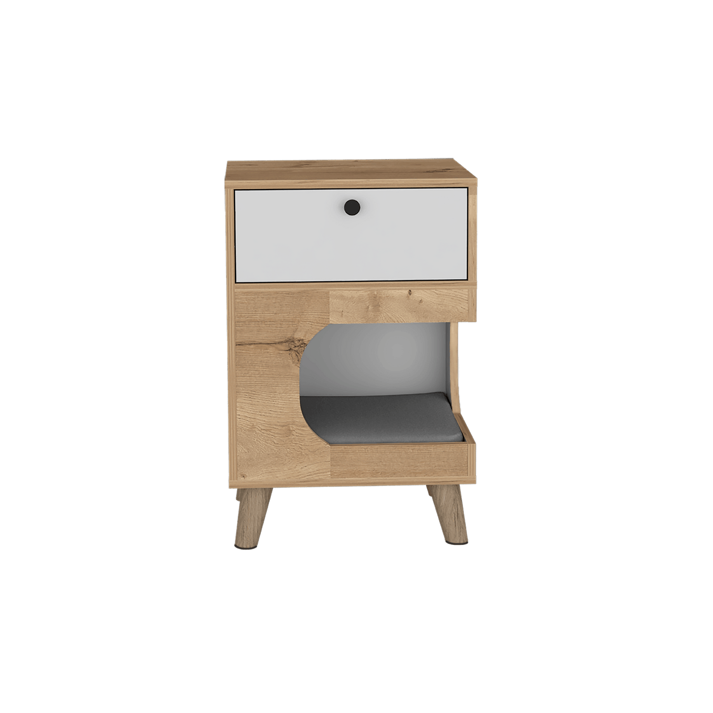 Mesa De Noche Olivia Pet Finlandek Duna Blanco