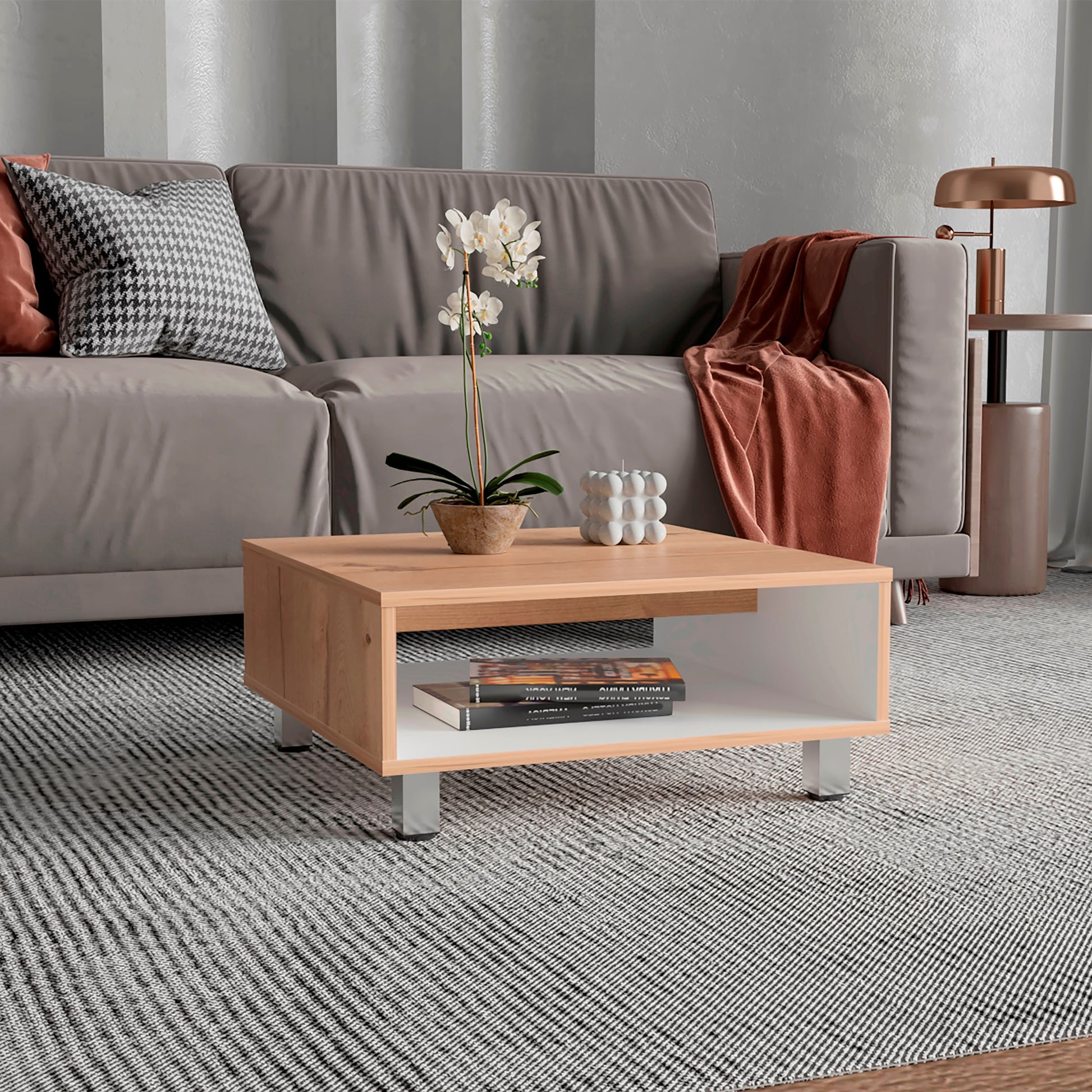 Mesa De Centro 29X60X60 Paris Rta Duna